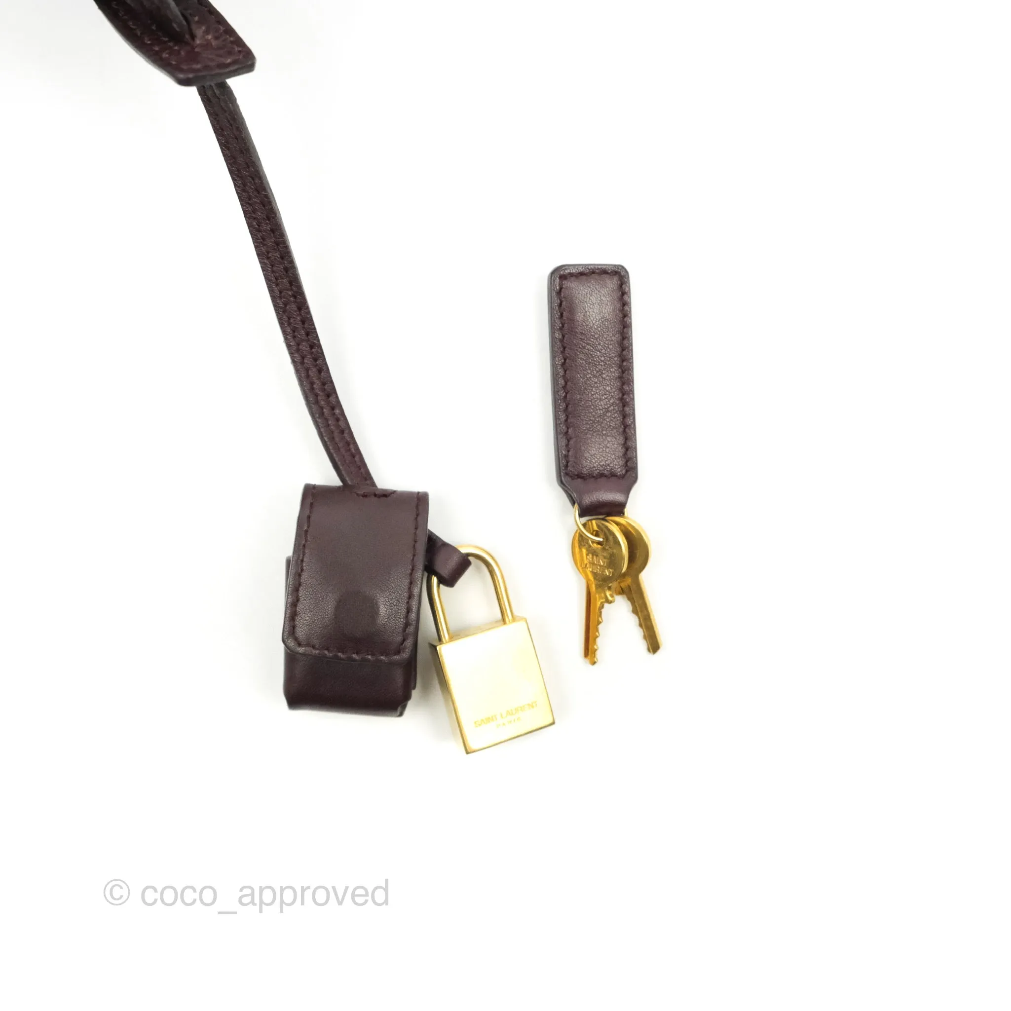 Saint Laurent Classic Sac De Jour Small Burgundy Smooth Calfskin Gold Hardware