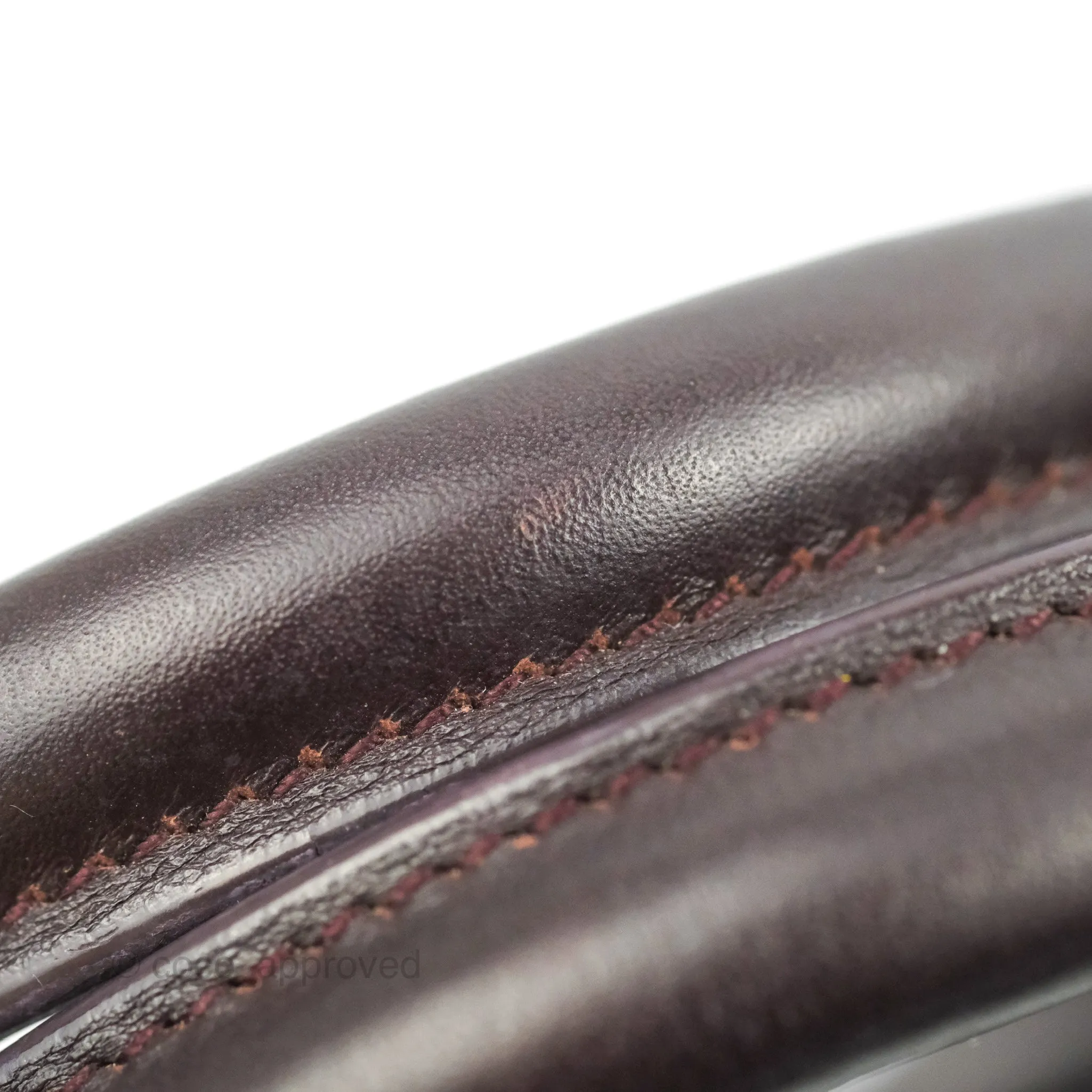 Saint Laurent Classic Sac De Jour Small Burgundy Smooth Calfskin Gold Hardware