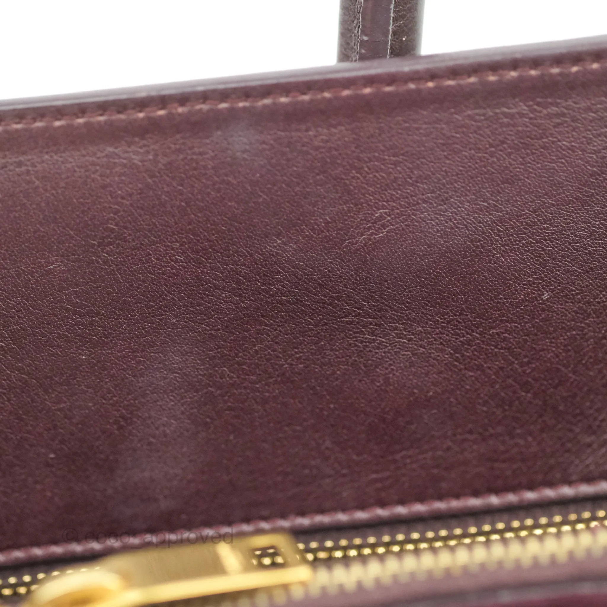 Saint Laurent Classic Sac De Jour Small Burgundy Smooth Calfskin Gold Hardware