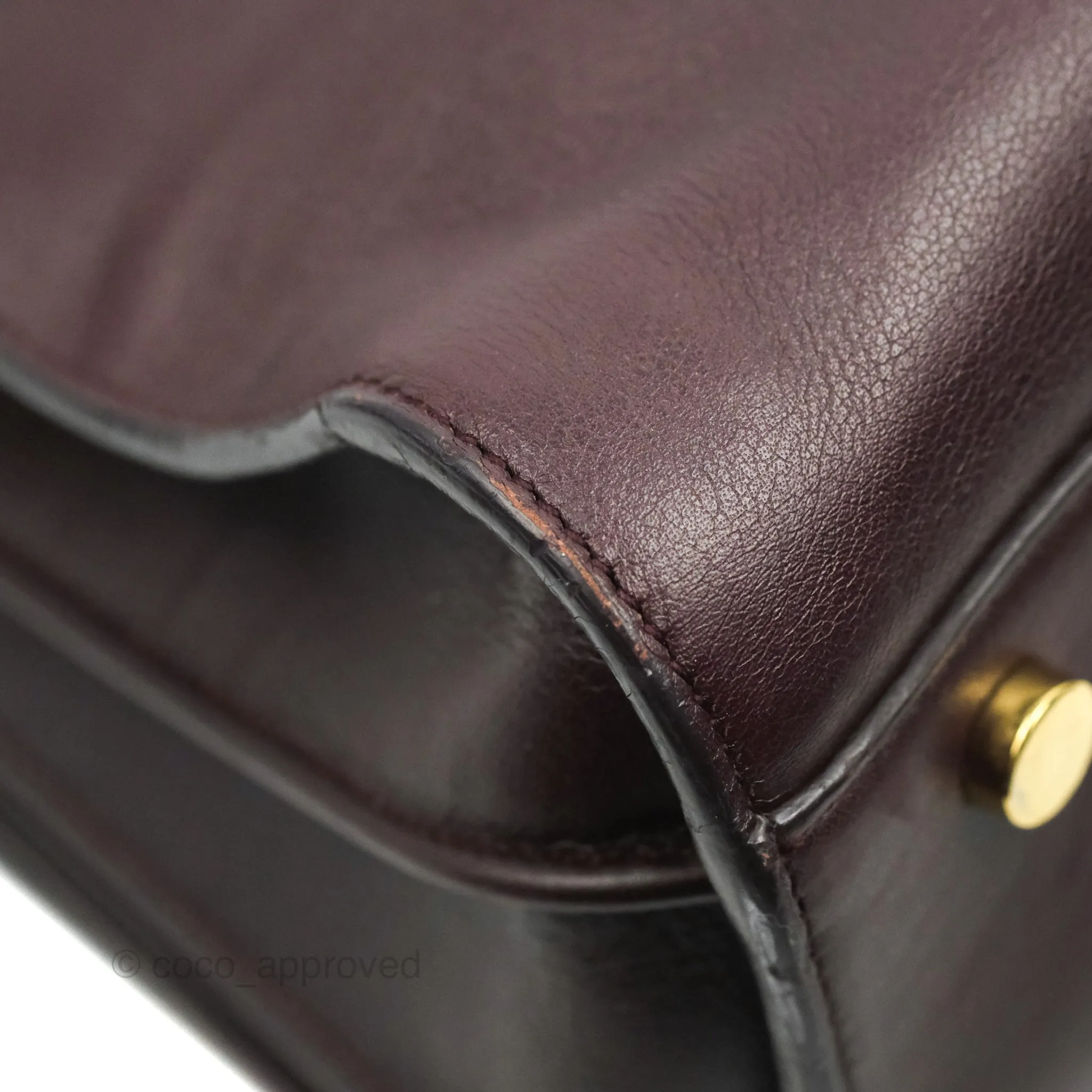 Saint Laurent Classic Sac De Jour Small Burgundy Smooth Calfskin Gold Hardware
