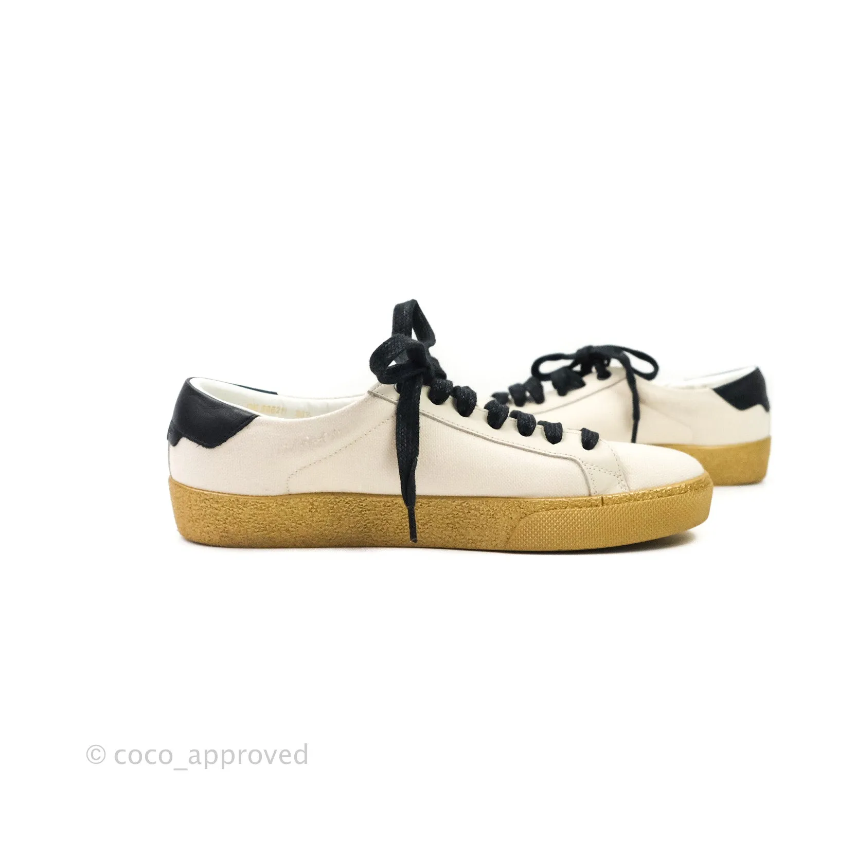 Saint Laurent Court Classic Worn-Look Sneakers Size 36.5