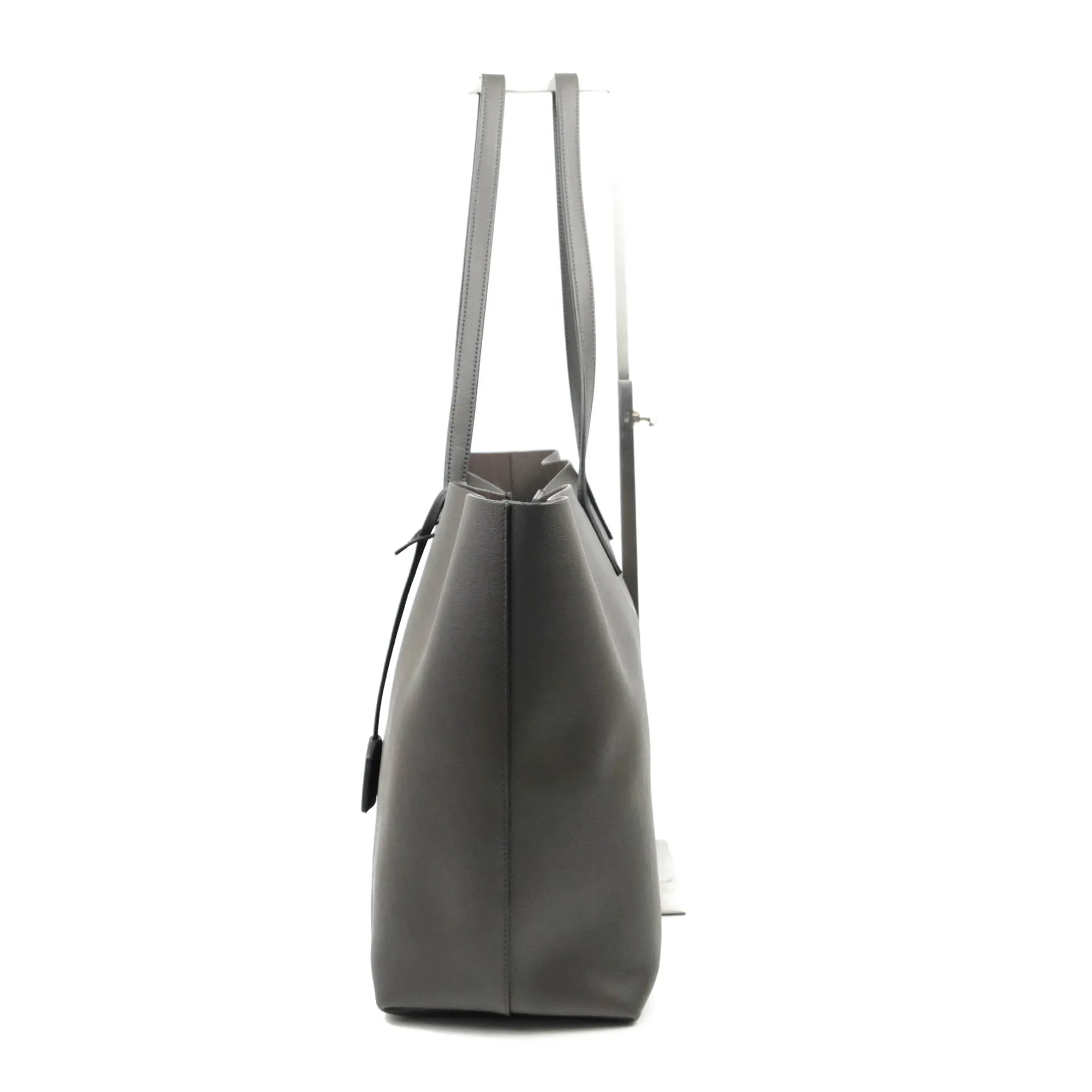 Saint Laurent East West with Pouch Dark Grey Calfskin Tote Bag