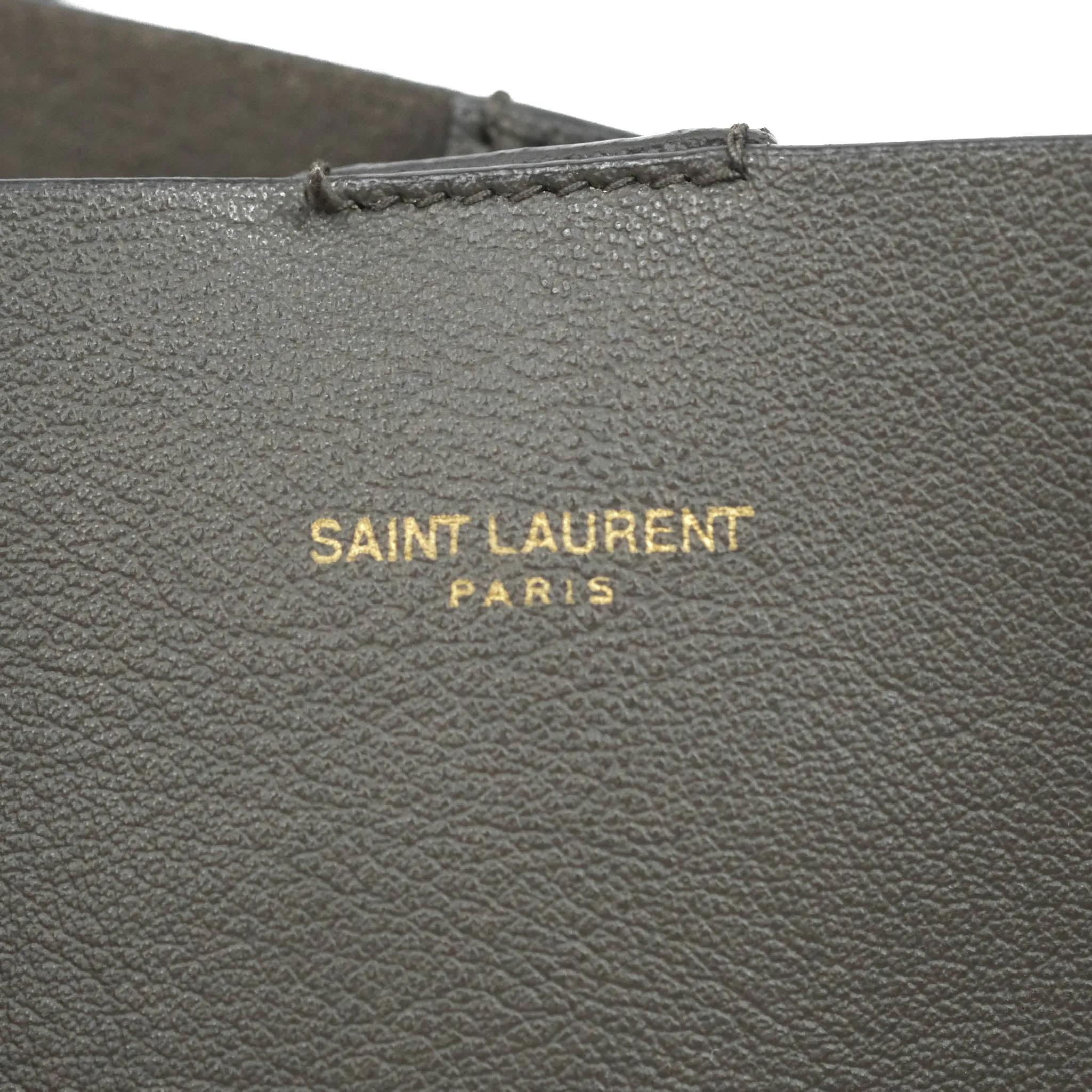 Saint Laurent East West with Pouch Dark Grey Calfskin Tote Bag