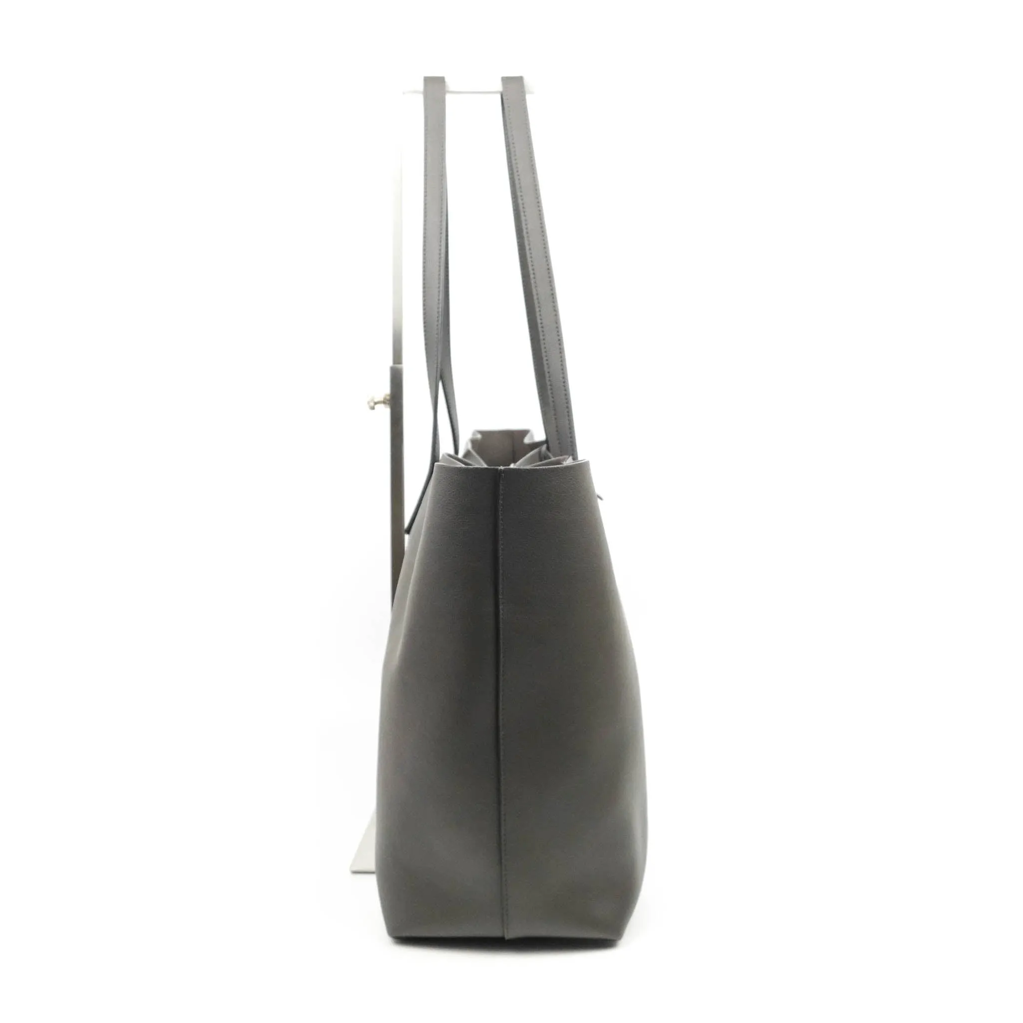 Saint Laurent East West with Pouch Dark Grey Calfskin Tote Bag