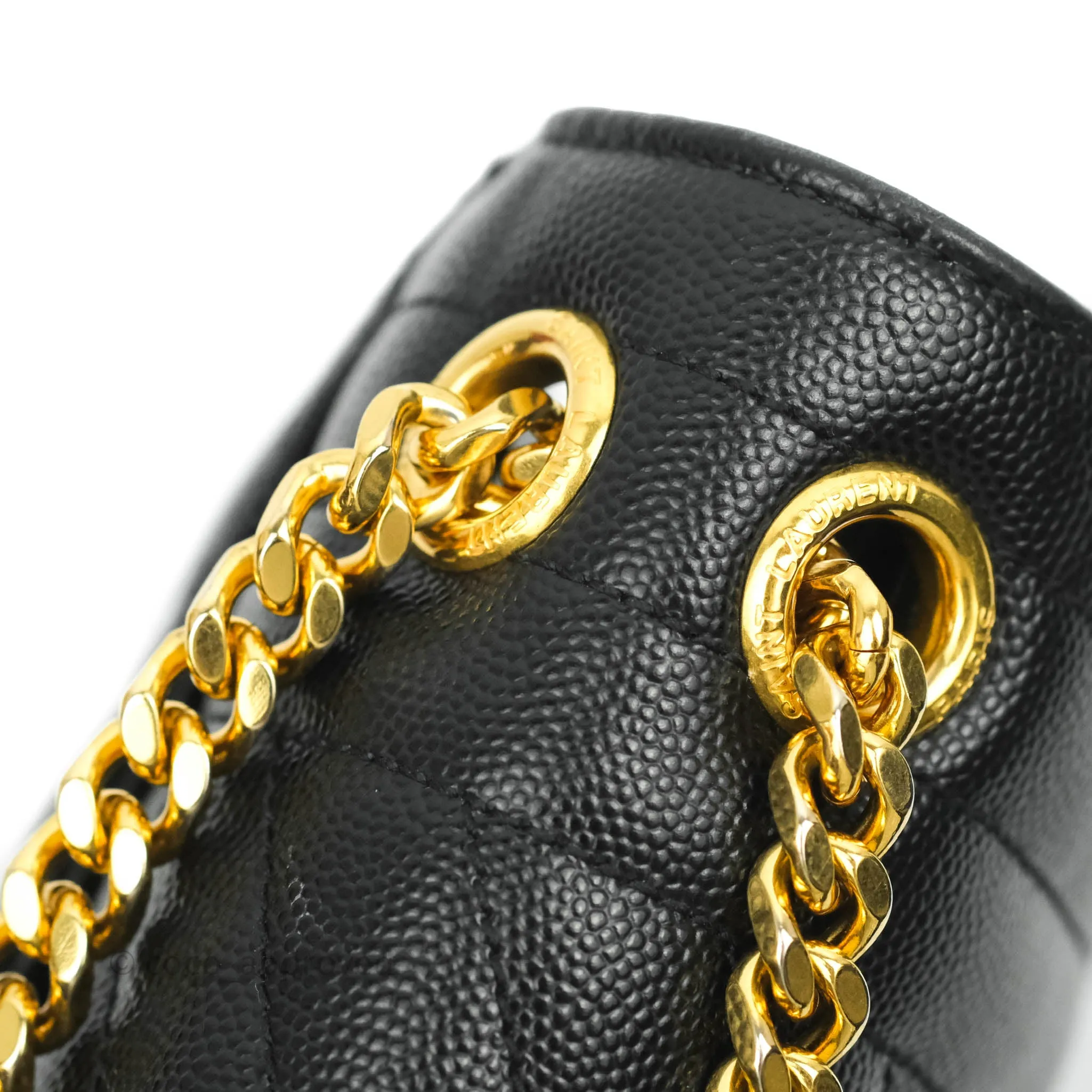 Saint Laurent Envelope Medium Black Caviar Gold Hardware