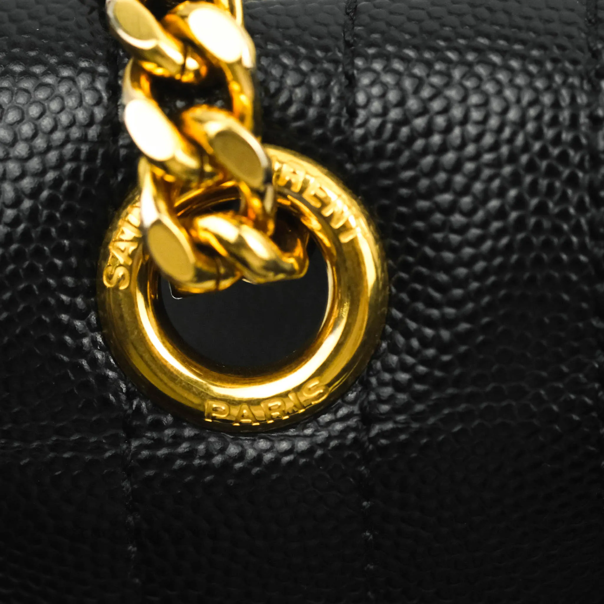 Saint Laurent Envelope Medium Black Caviar Gold Hardware