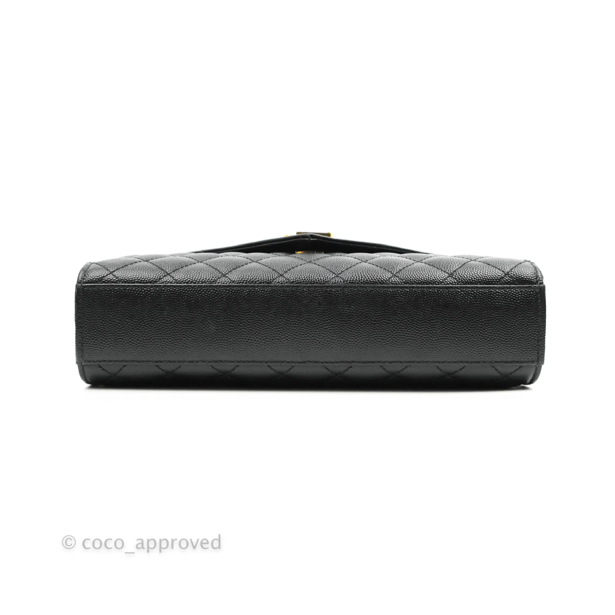 Saint Laurent Envelope Medium Black Caviar Gold Hardware