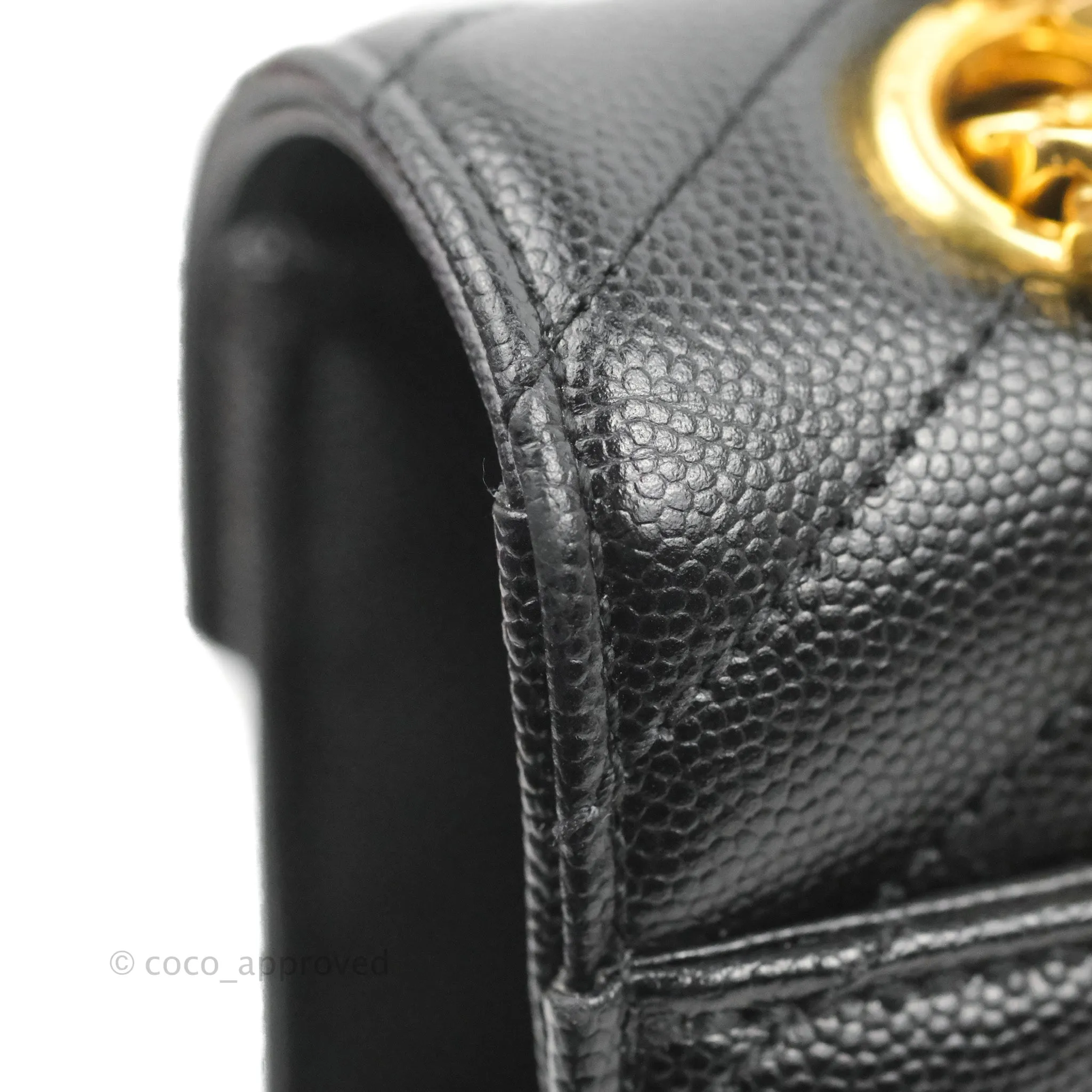 Saint Laurent Envelope Medium Black Caviar Gold Hardware