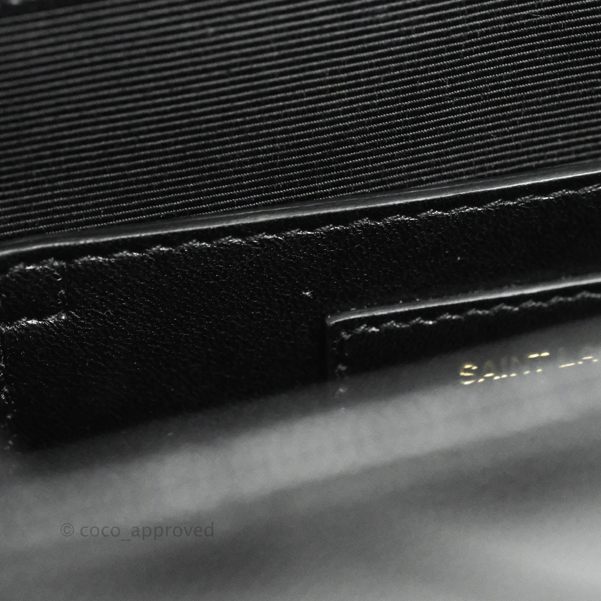 Saint Laurent Envelope Medium Black Caviar Gold Hardware
