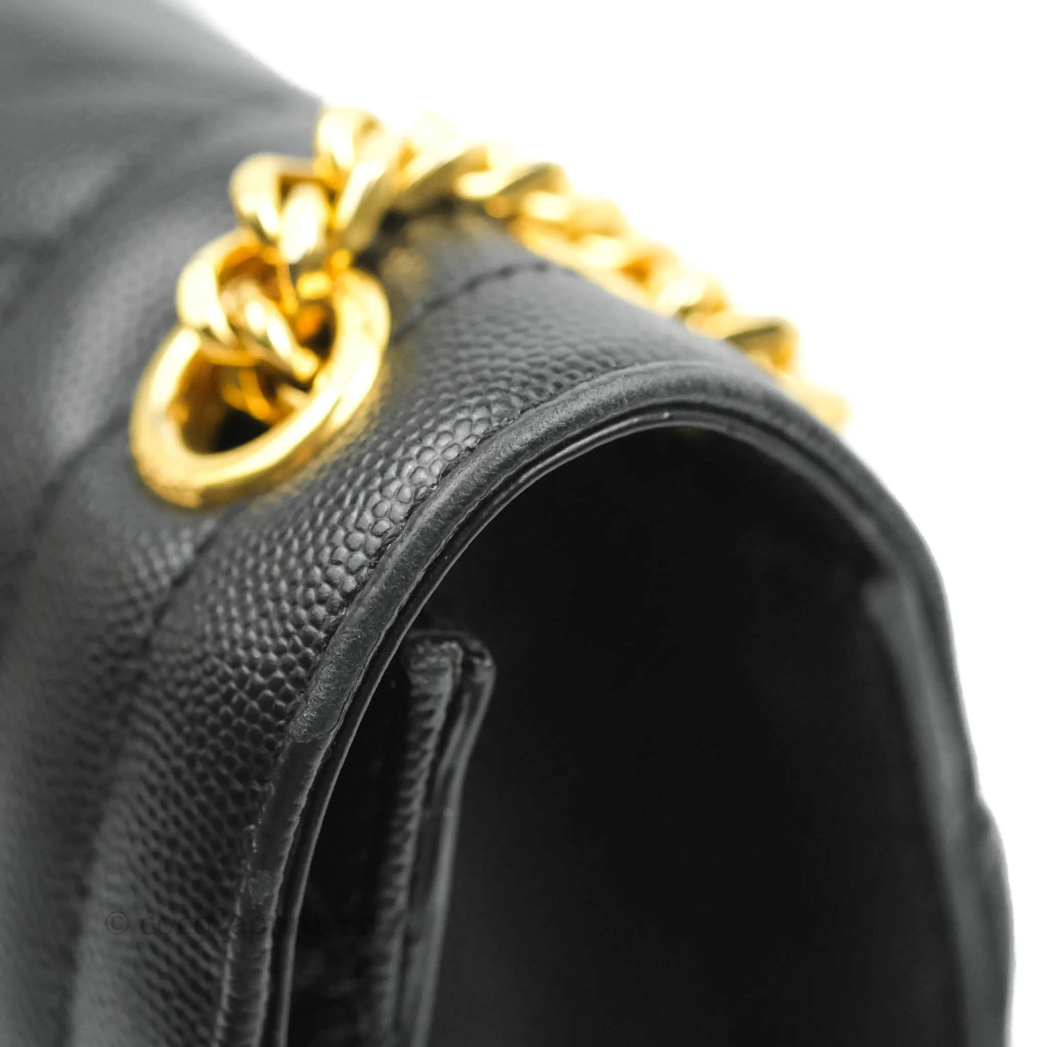 Saint Laurent Envelope Medium Black Caviar Gold Hardware