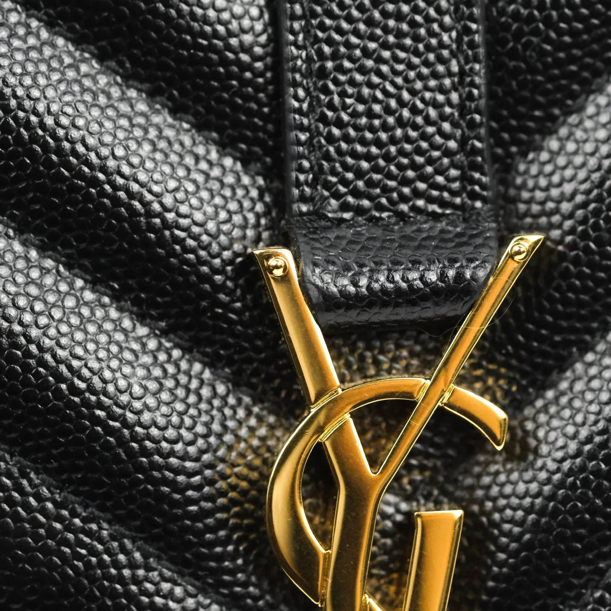 Saint Laurent Envelope Medium Black Caviar Gold Hardware