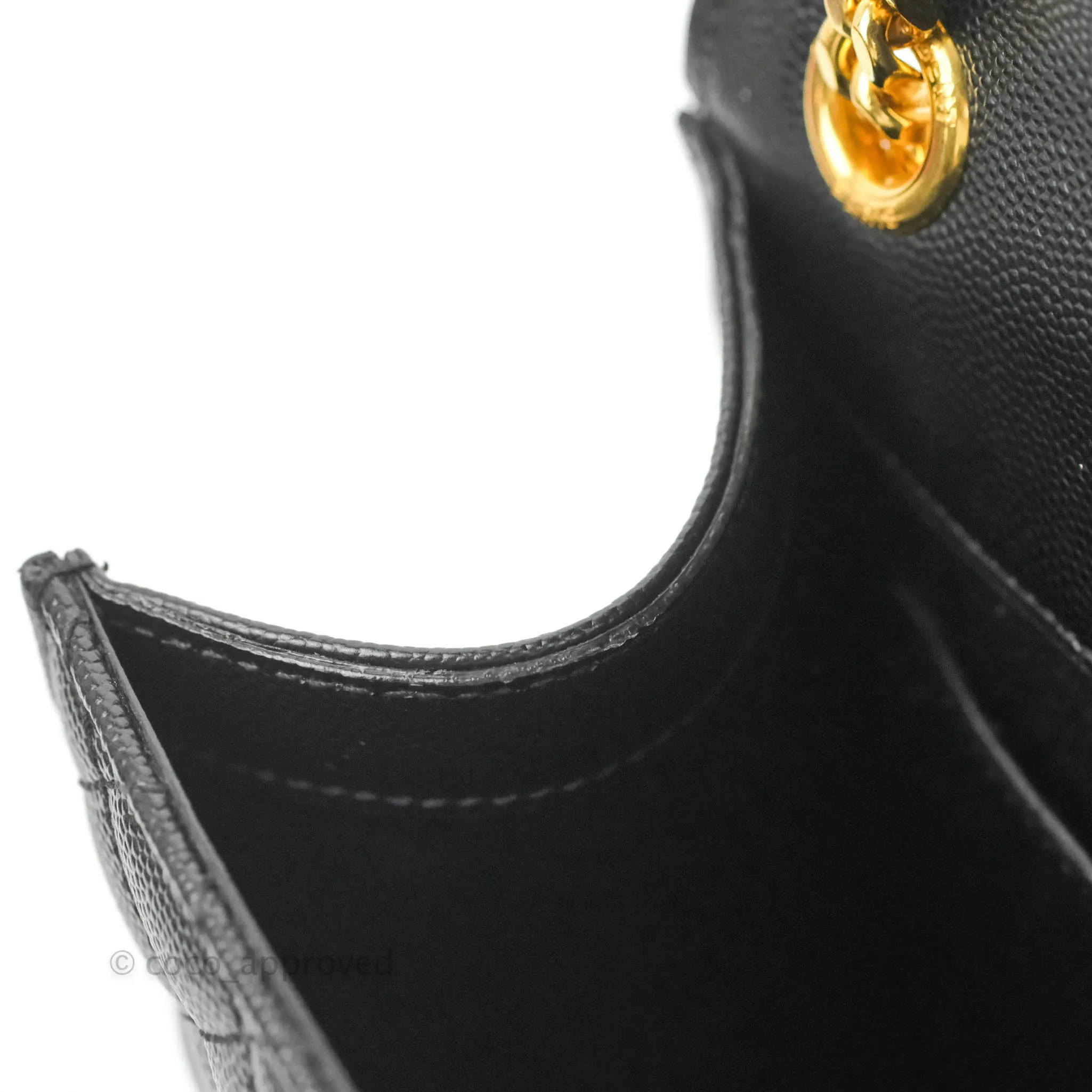 Saint Laurent Envelope Medium Black Caviar Gold Hardware
