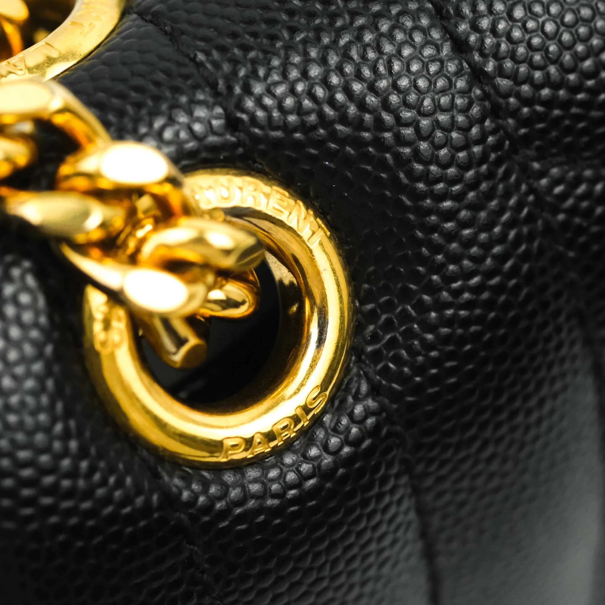Saint Laurent Envelope Medium Black Caviar Gold Hardware
