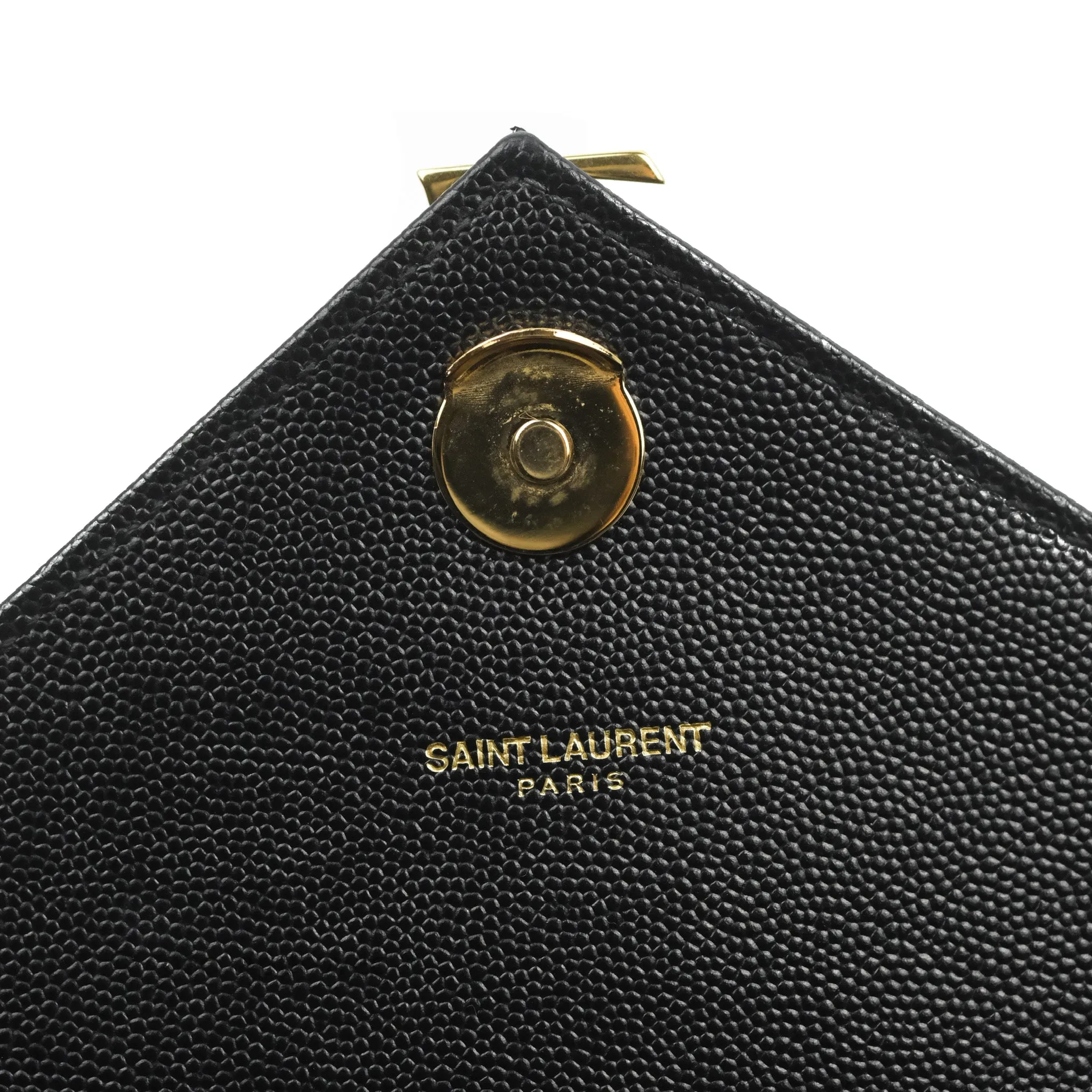 Saint Laurent Envelope Medium Black Caviar Gold Hardware