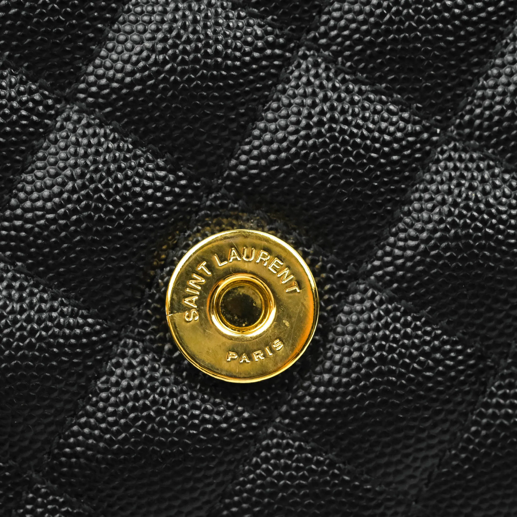 Saint Laurent Envelope Medium Black Caviar Gold Hardware