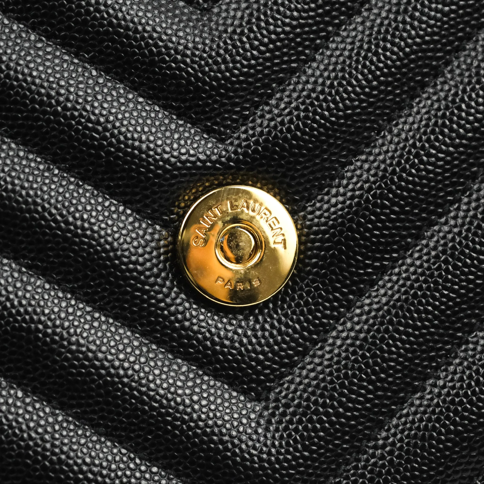Saint Laurent Envelope Medium Black Caviar Gold Hardware
