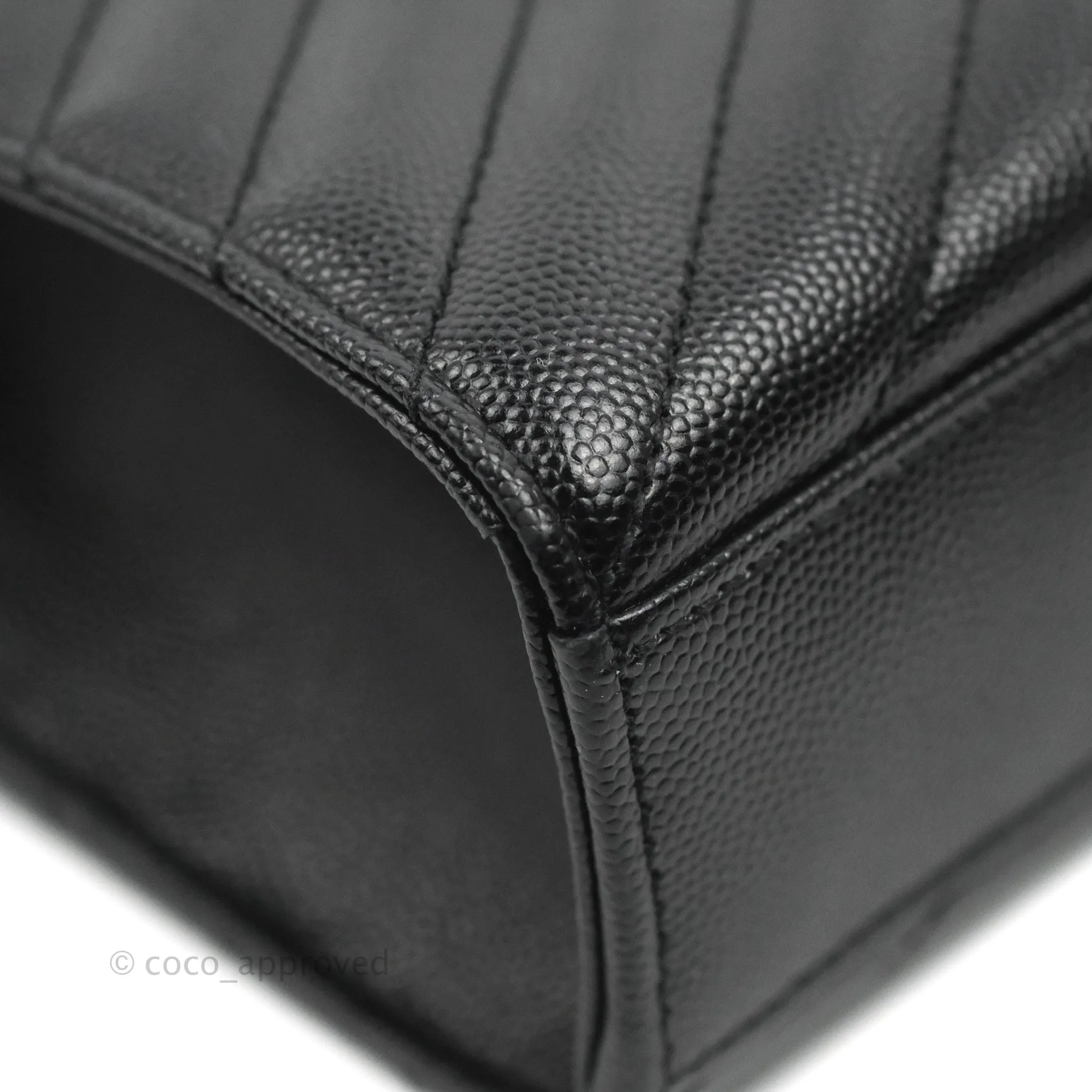 Saint Laurent Envelope Medium Black Caviar Gold Hardware