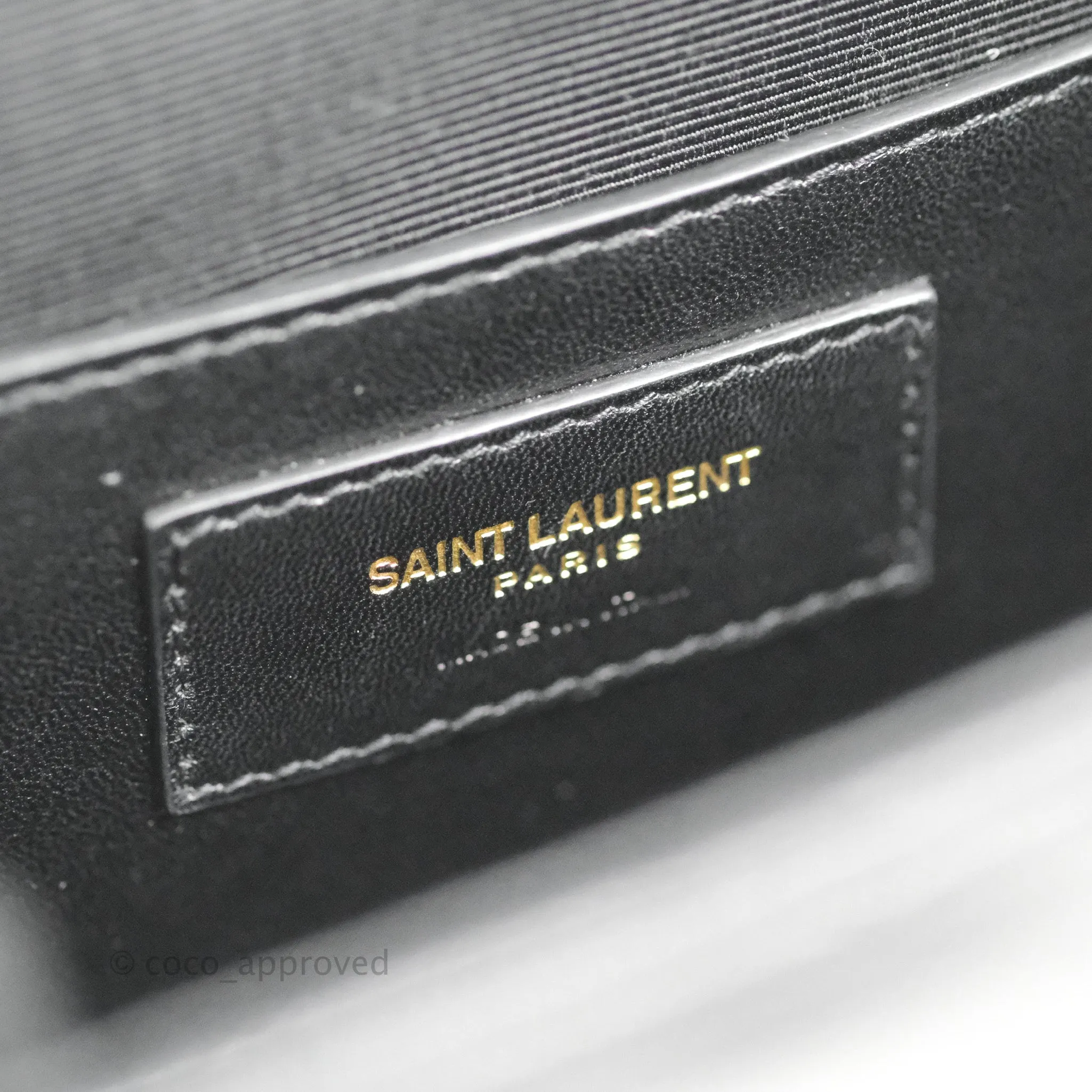 Saint Laurent Envelope Medium Black Caviar Gold Hardware