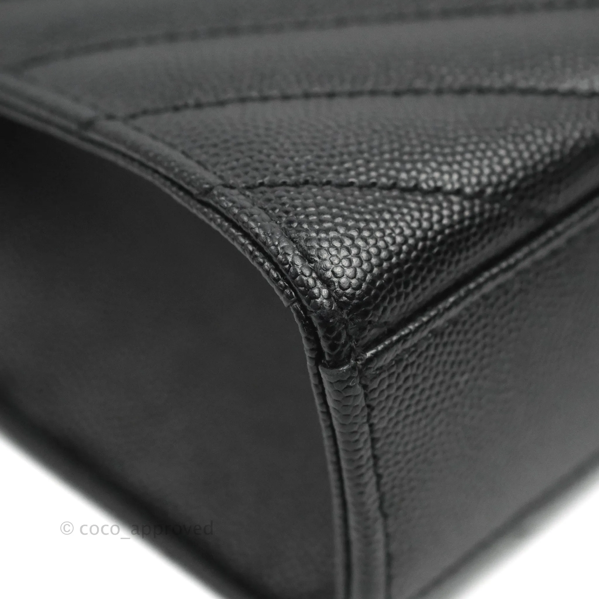 Saint Laurent Envelope Medium Black Caviar Gold Hardware