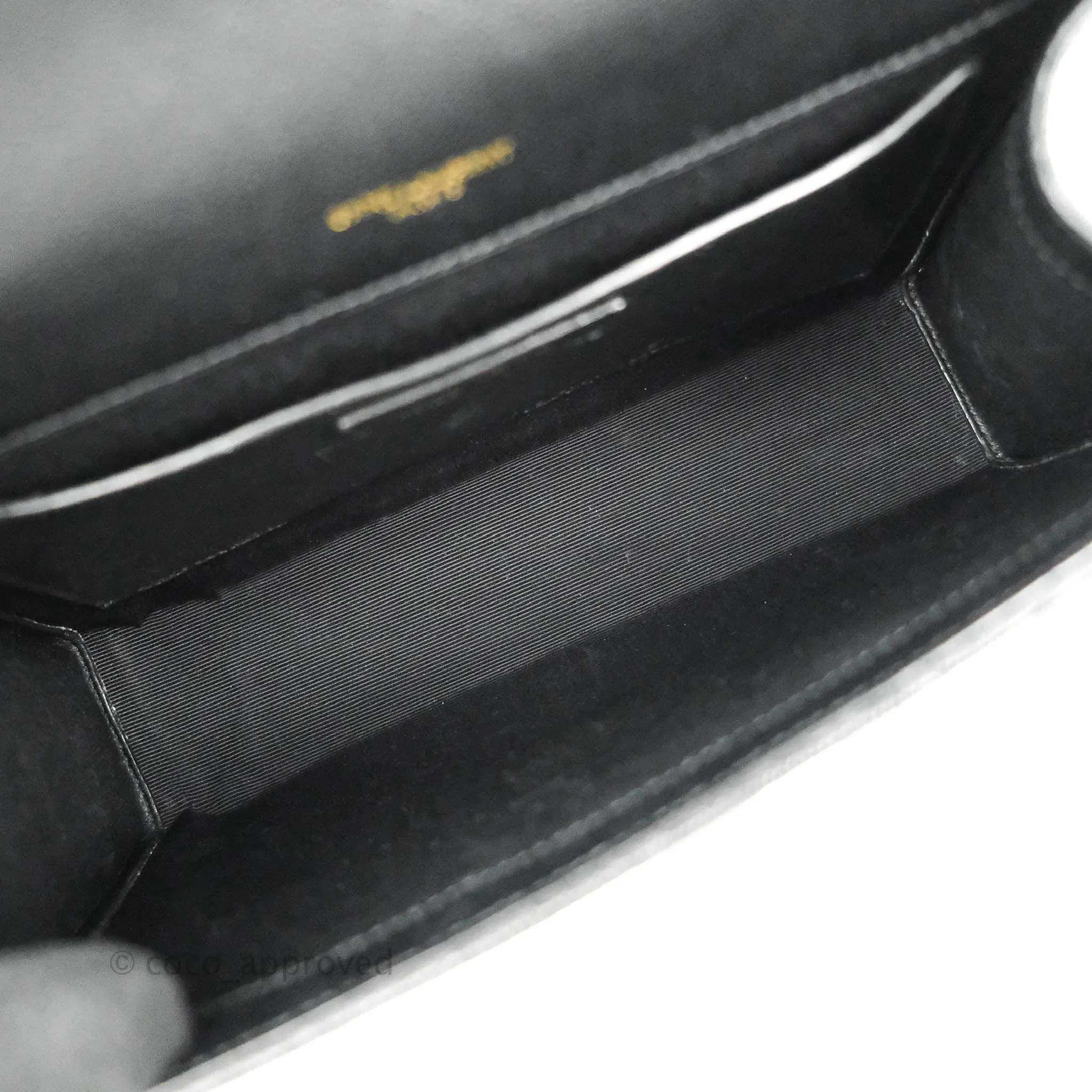Saint Laurent Envelope Medium Black Caviar Gold Hardware