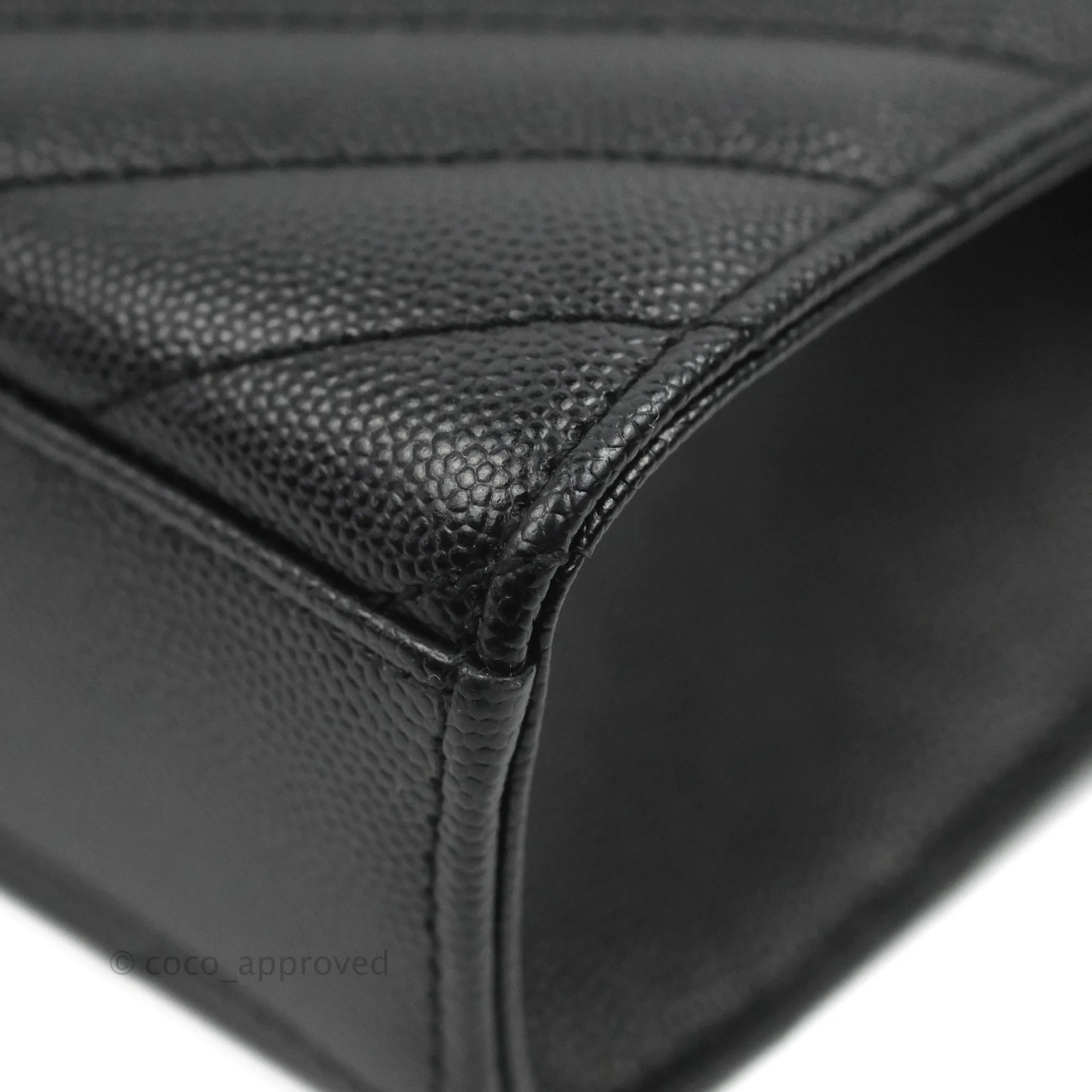 Saint Laurent Envelope Medium Black Caviar Gold Hardware