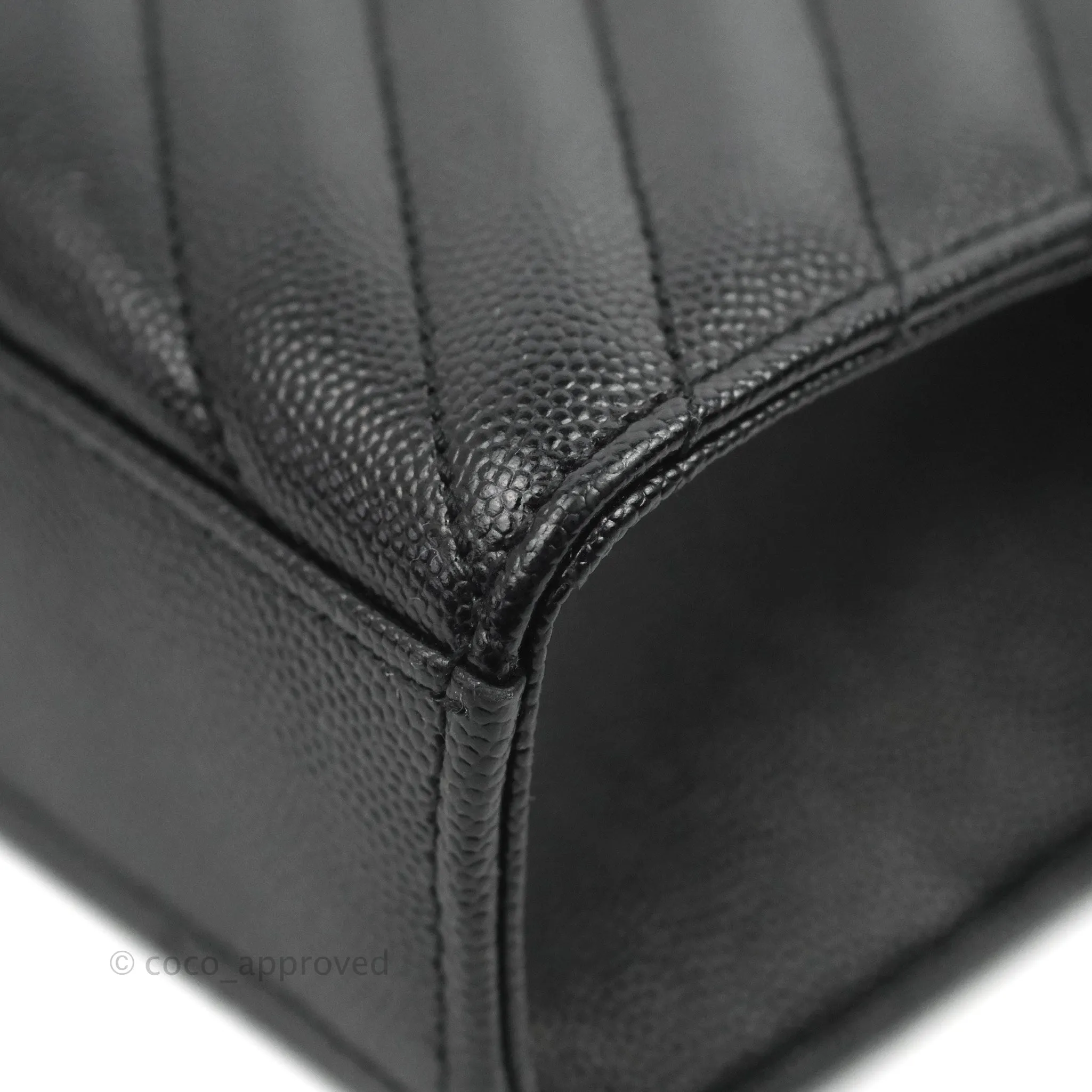 Saint Laurent Envelope Medium Black Caviar Gold Hardware