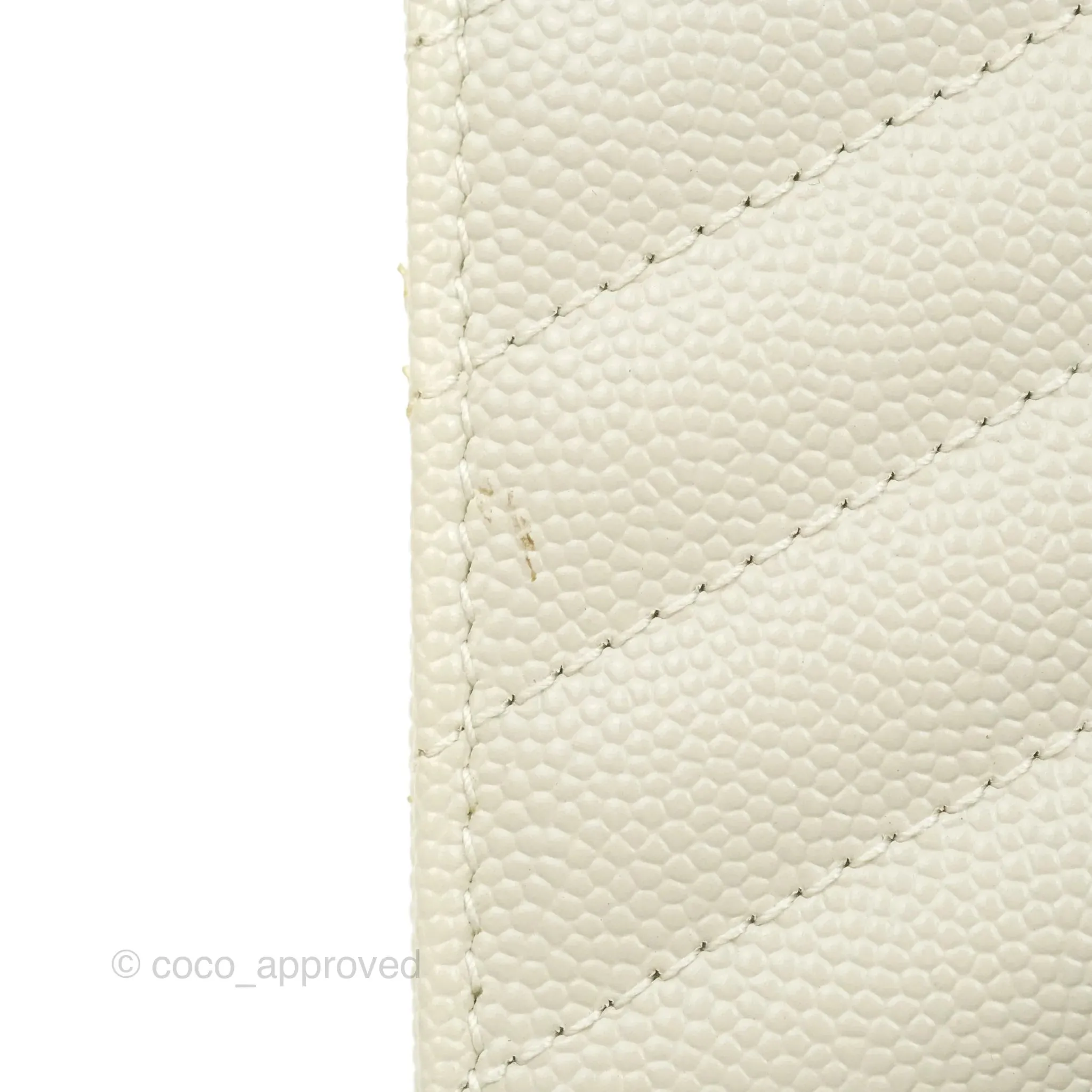 Saint Laurent Envelope Wallet On Chain Grained Leather Crema Soft Gold Hardware