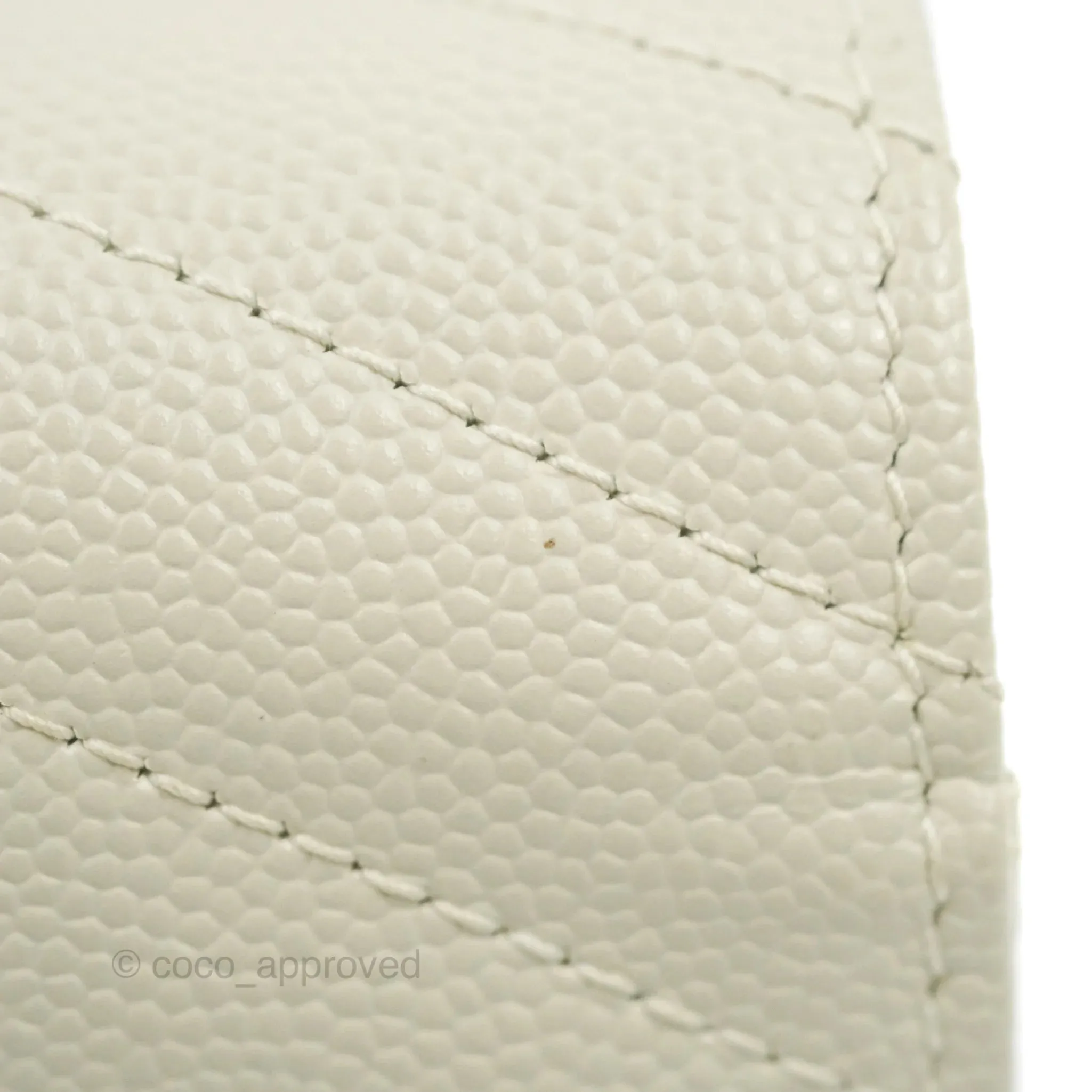 Saint Laurent Envelope Wallet On Chain Grained Leather Crema Soft Gold Hardware
