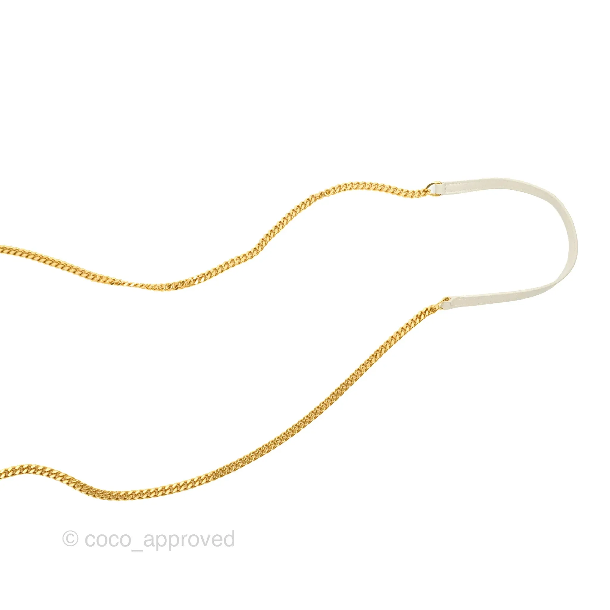 Saint Laurent Envelope Wallet On Chain Grained Leather Crema Soft Gold Hardware