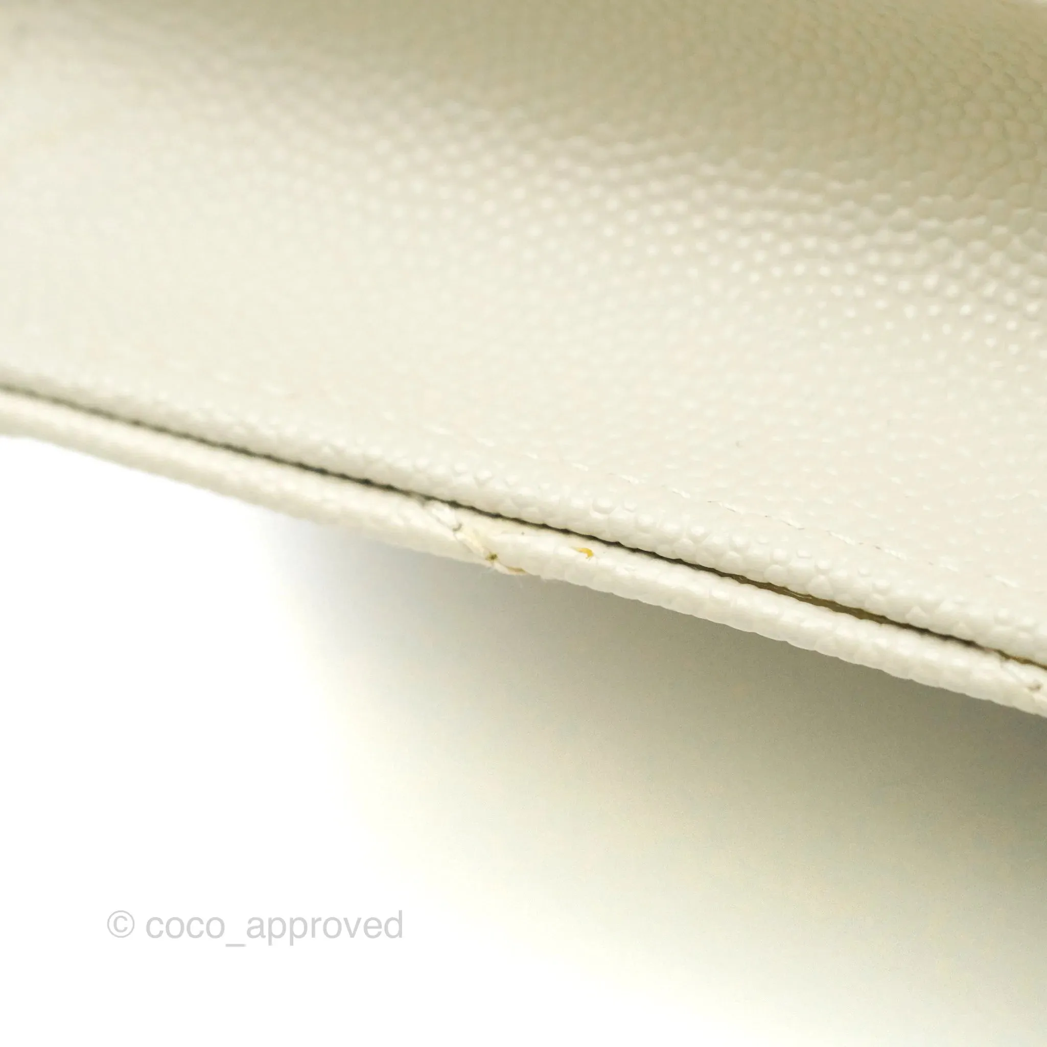 Saint Laurent Envelope Wallet On Chain Grained Leather Crema Soft Gold Hardware