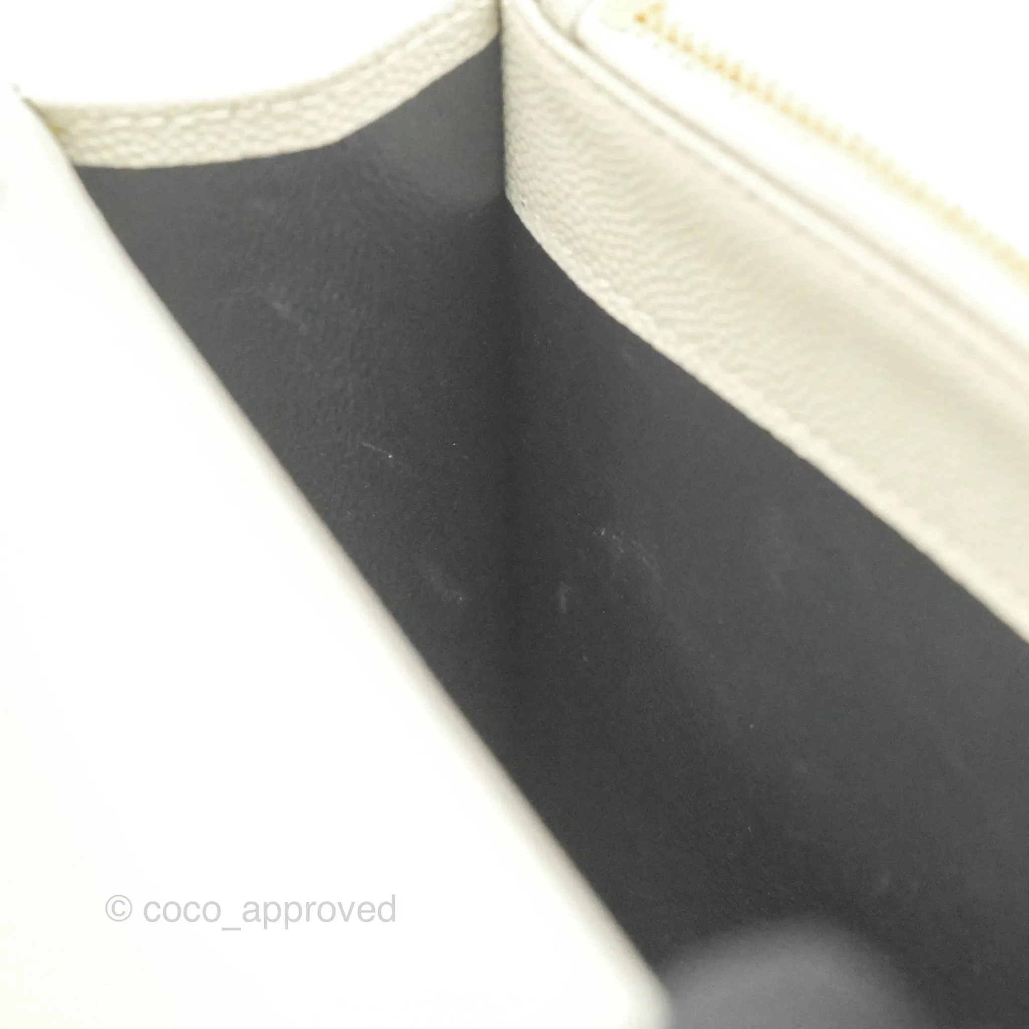 Saint Laurent Envelope Wallet On Chain Grained Leather Crema Soft Gold Hardware