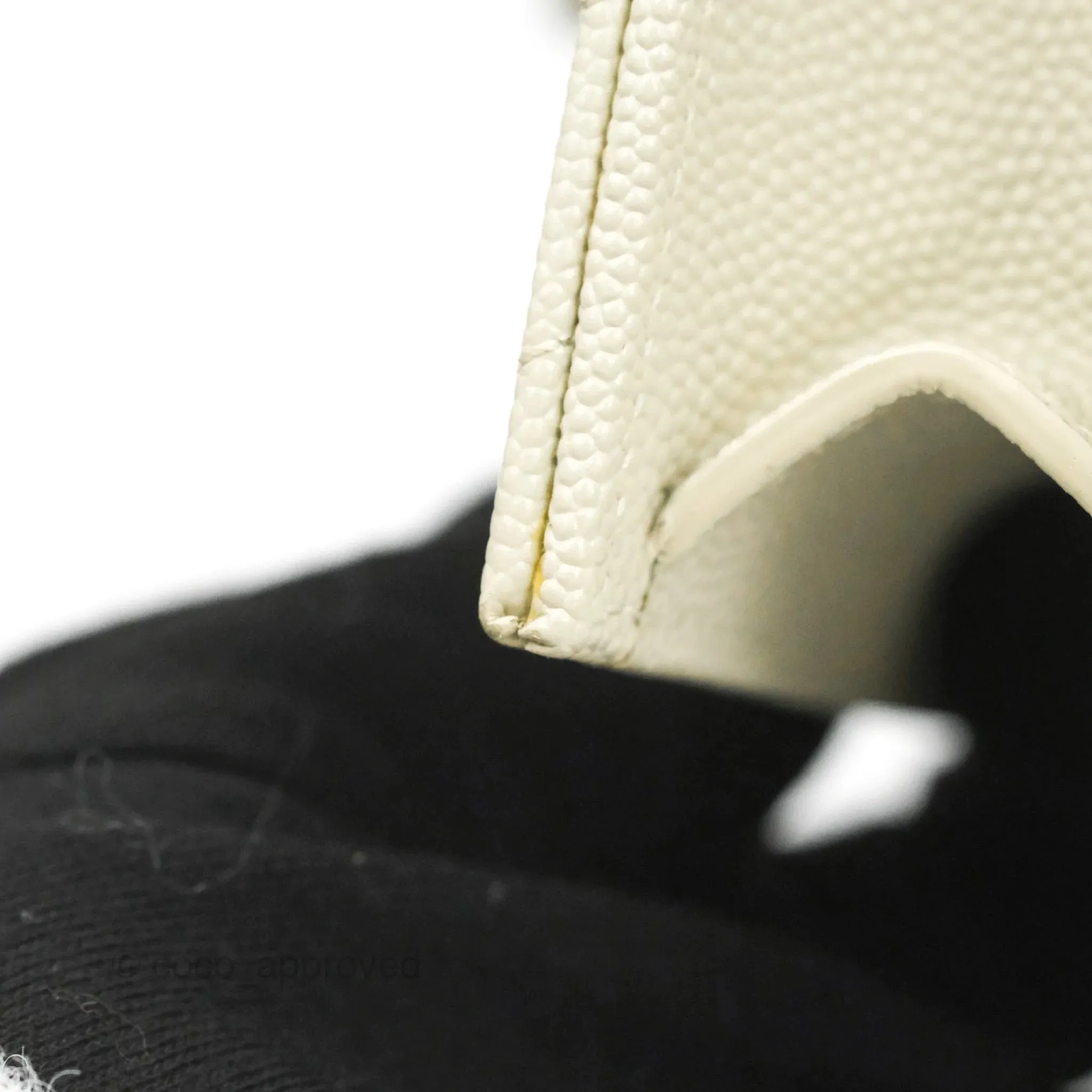Saint Laurent Envelope Wallet On Chain Grained Leather Crema Soft Gold Hardware