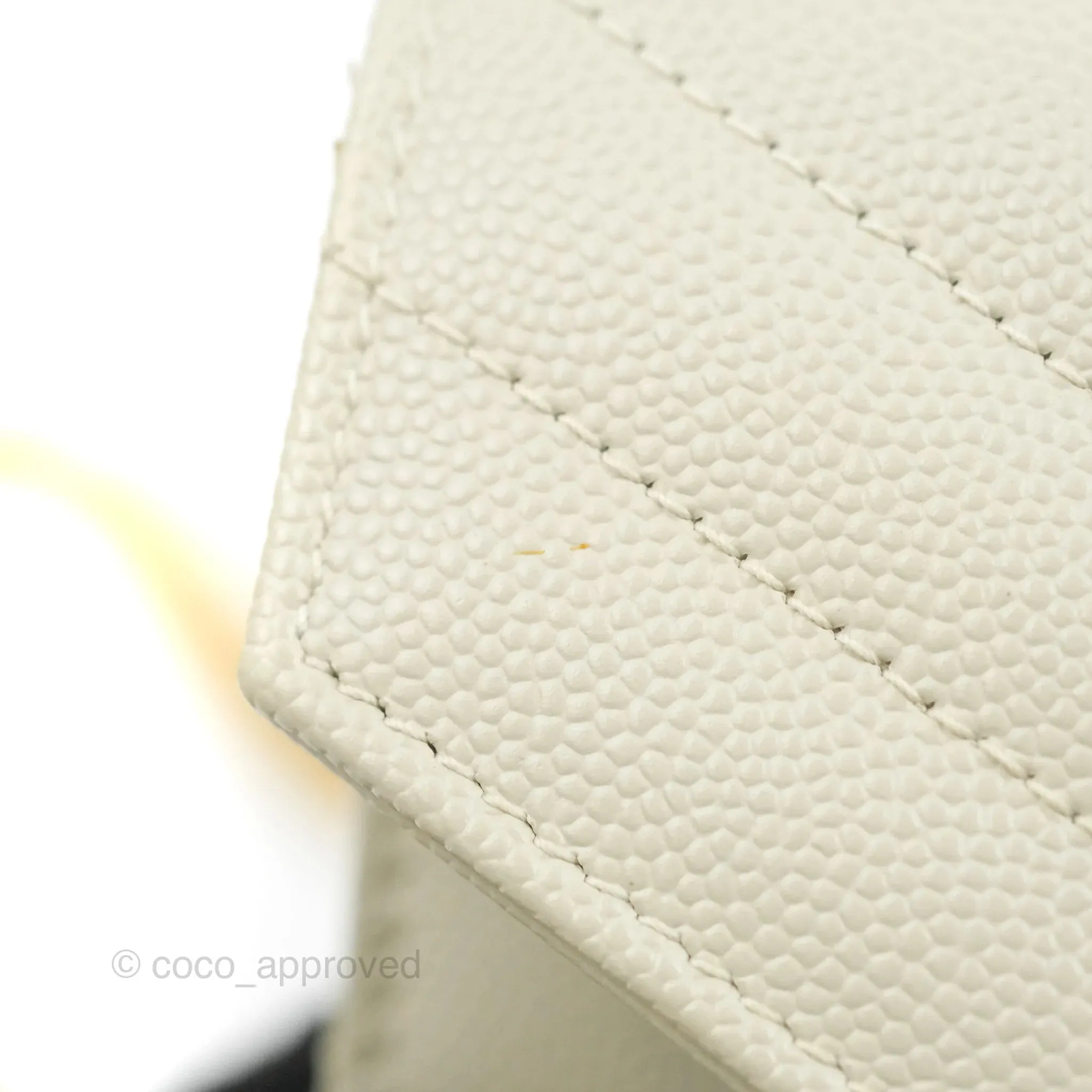 Saint Laurent Envelope Wallet On Chain Grained Leather Crema Soft Gold Hardware
