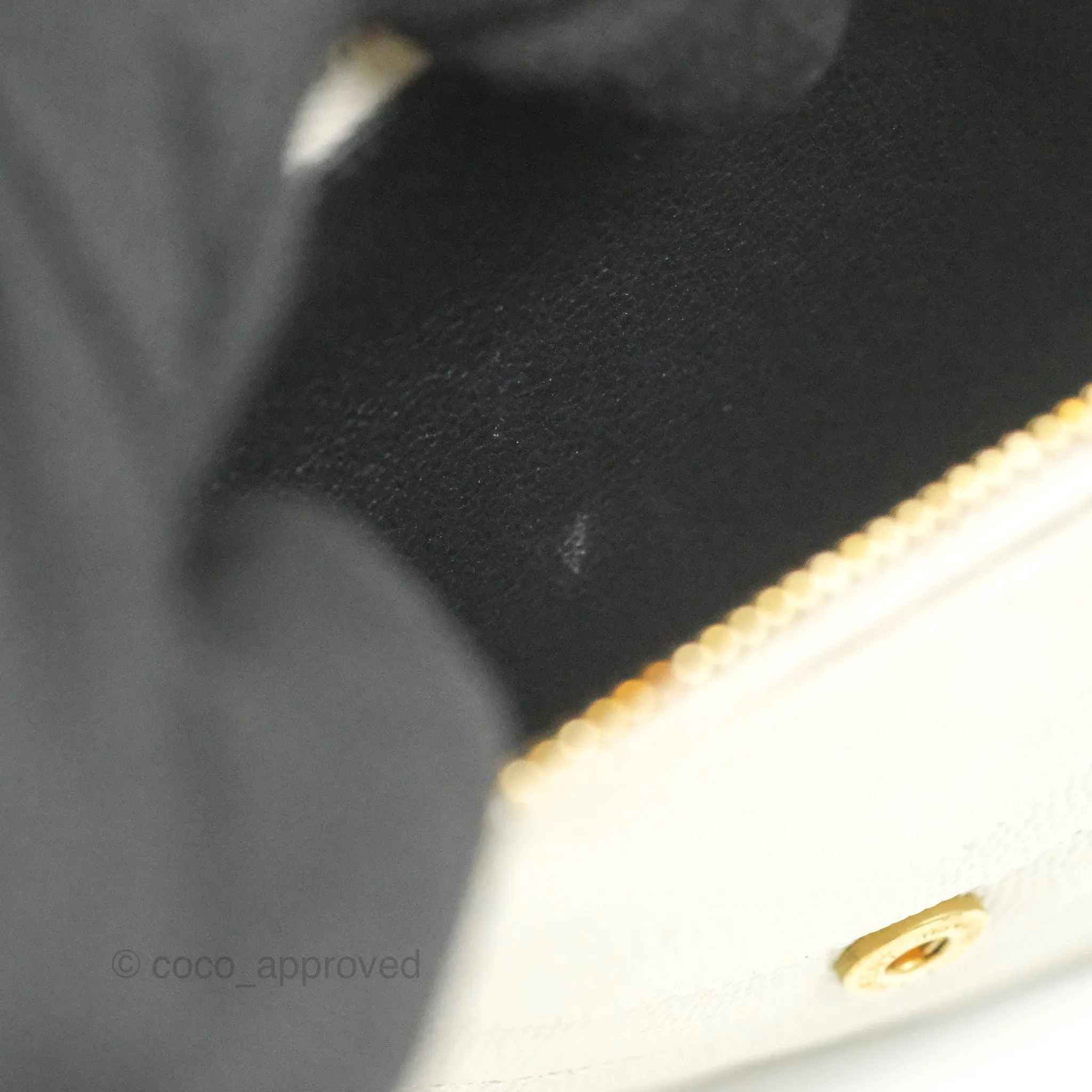 Saint Laurent Envelope Wallet On Chain Grained Leather Crema Soft Gold Hardware