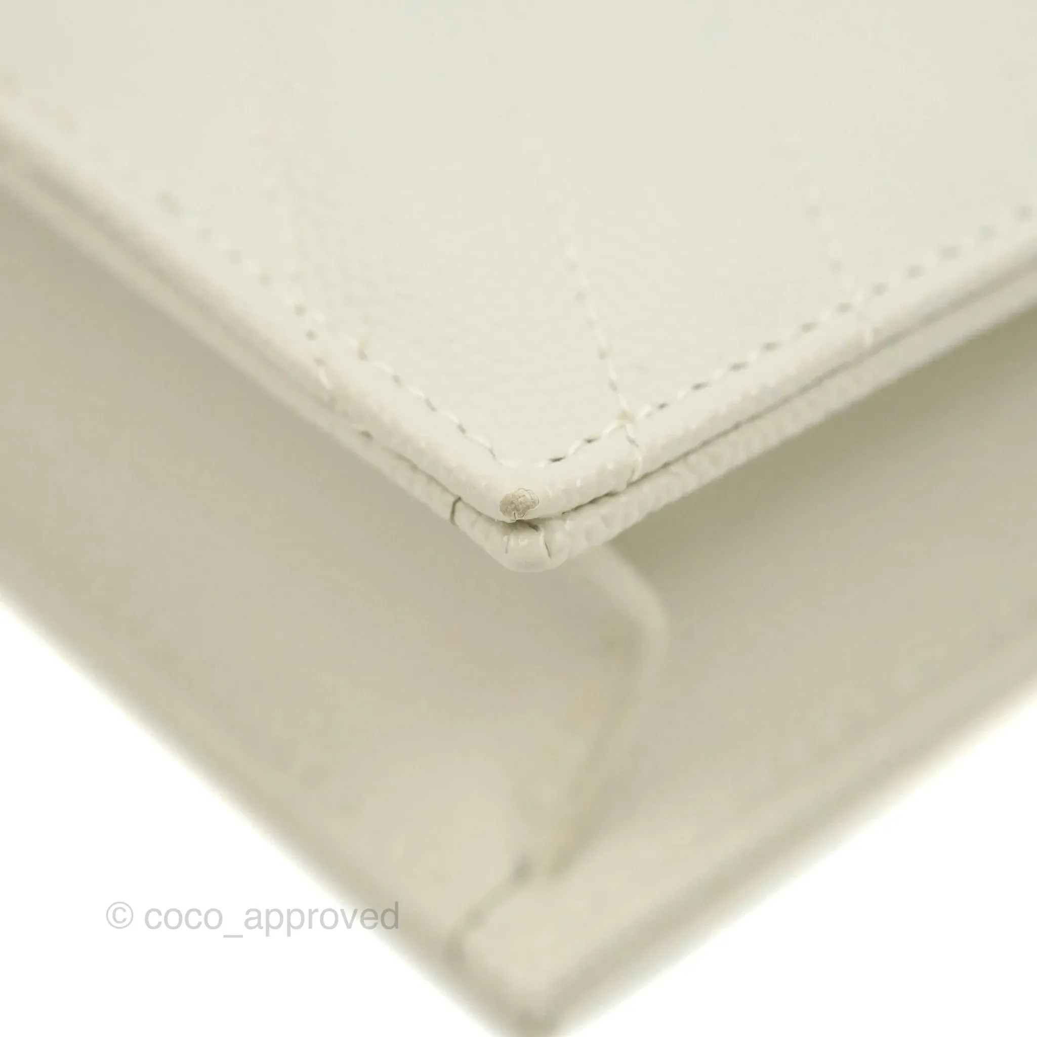 Saint Laurent Envelope Wallet On Chain Grained Leather Crema Soft Gold Hardware