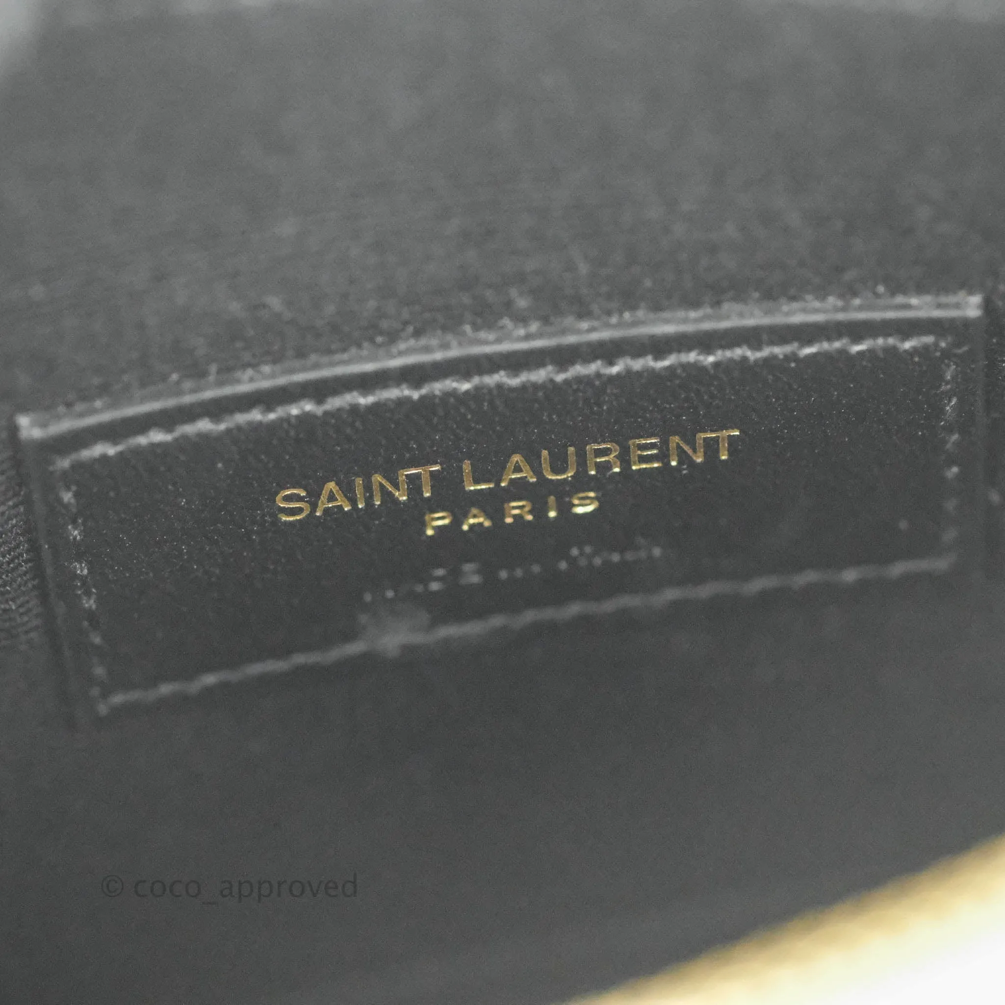 Saint Laurent Envelope Zip Pouch Ivory Caviar Gold Hardware