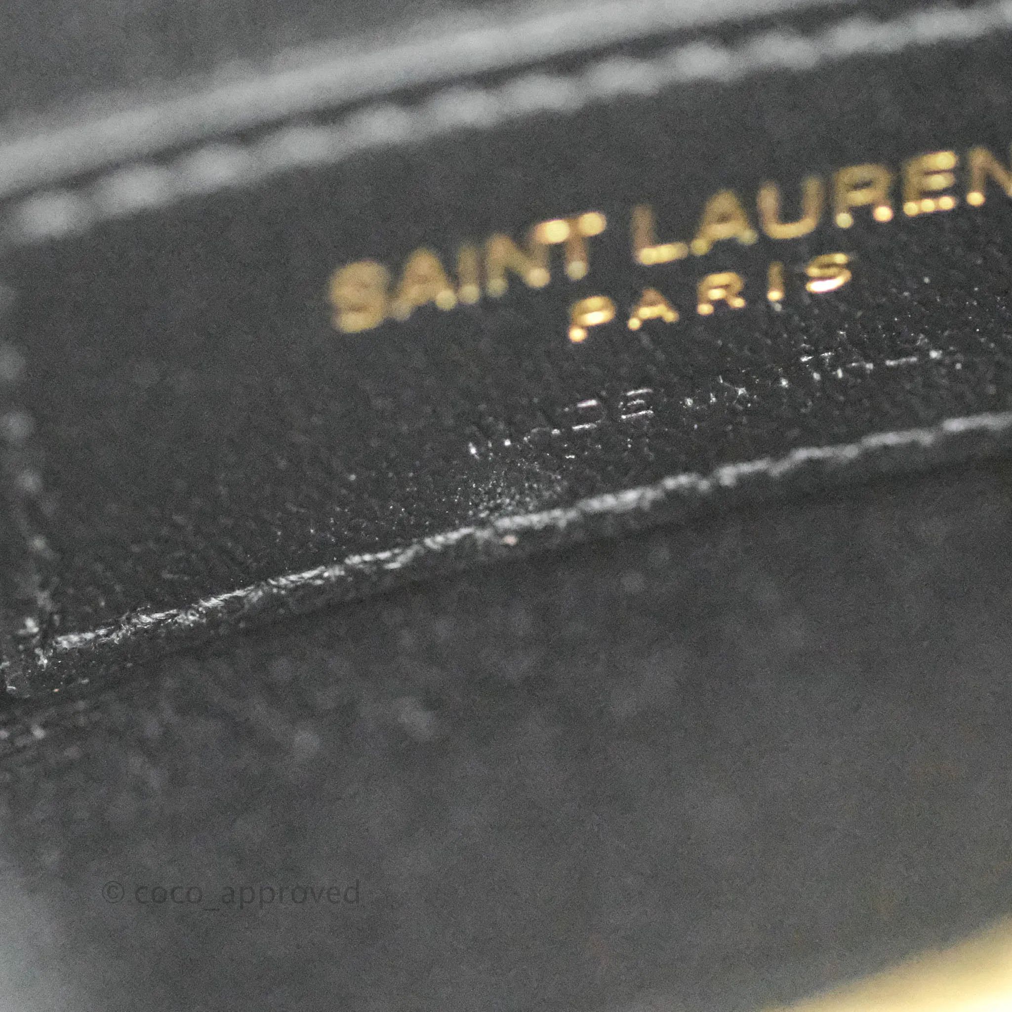Saint Laurent Envelope Zip Pouch Ivory Caviar Gold Hardware