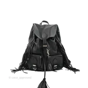 Saint Laurent Festival Fringe Backpack Black Calfskin