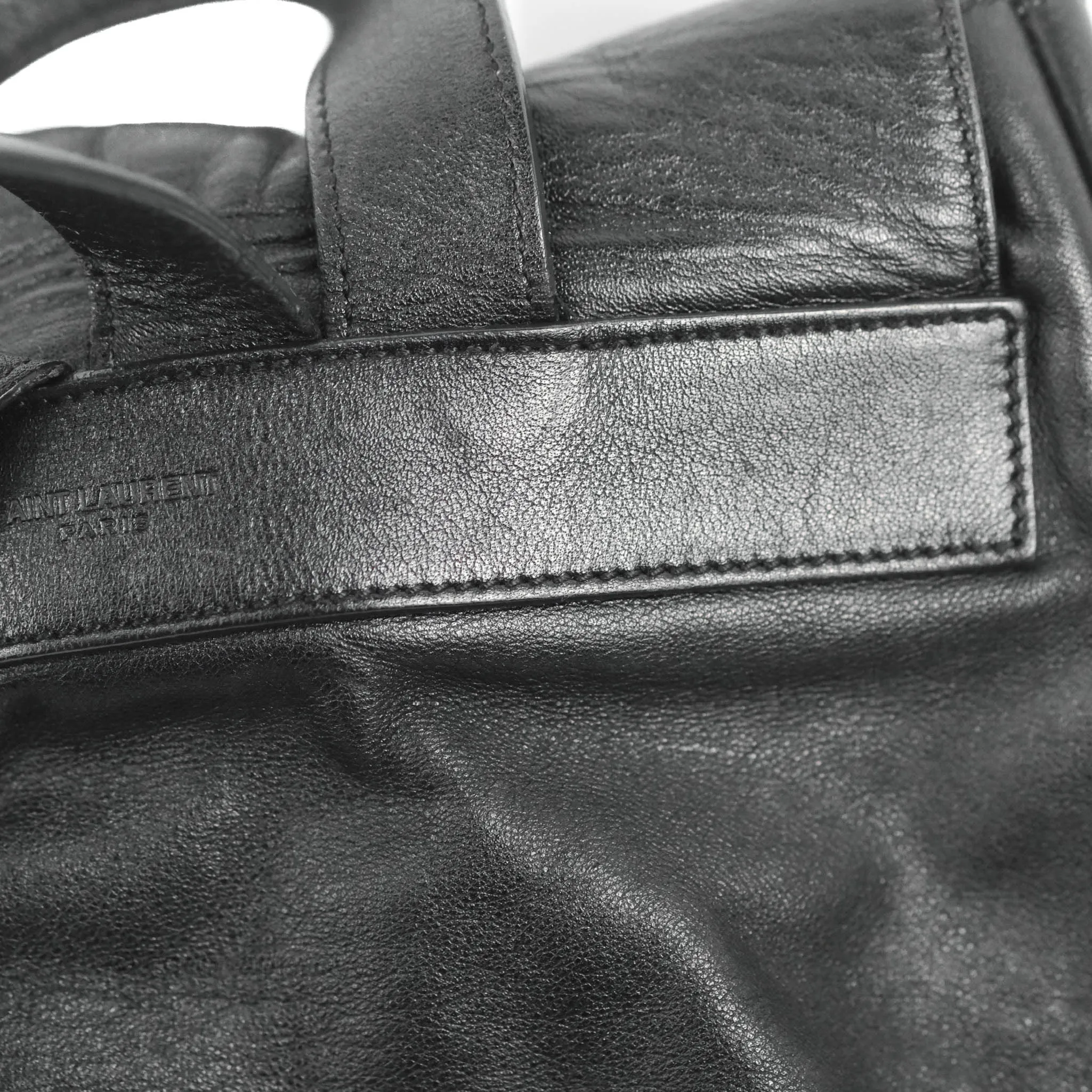 Saint Laurent Festival Fringe Backpack Black Calfskin