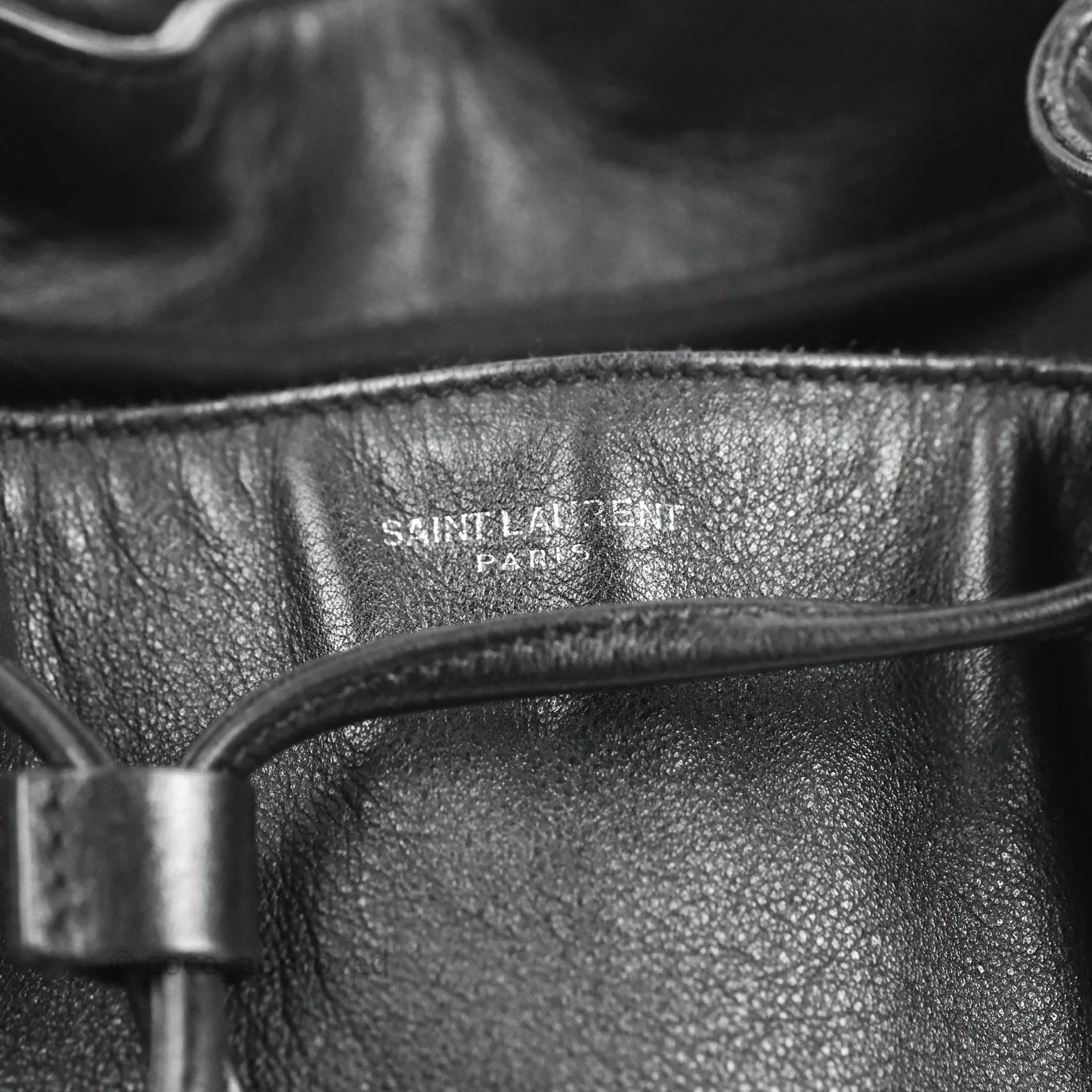 Saint Laurent Festival Fringe Backpack Black Calfskin