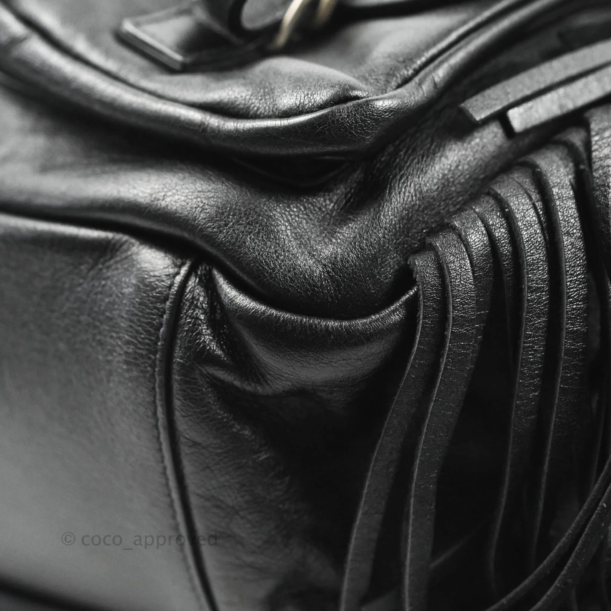 Saint Laurent Festival Fringe Backpack Black Calfskin
