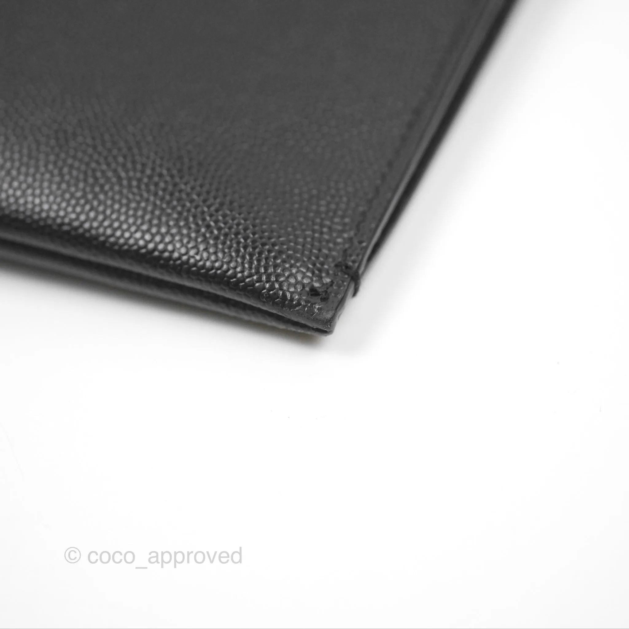 Saint Laurent Grain De Poudre Zipped Tablet Holder Black