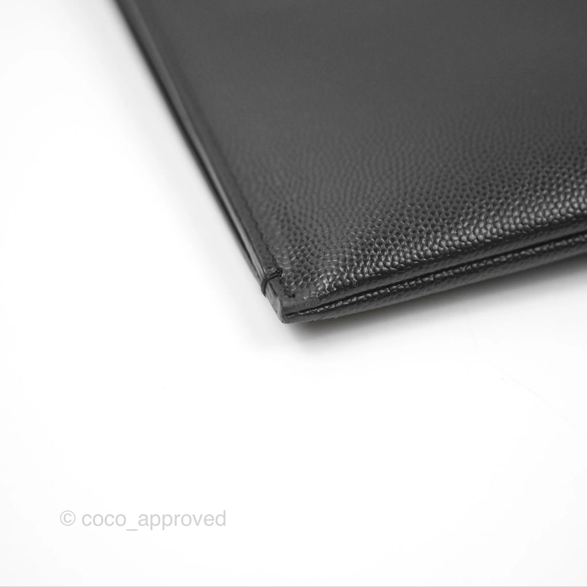 Saint Laurent Grain De Poudre Zipped Tablet Holder Black