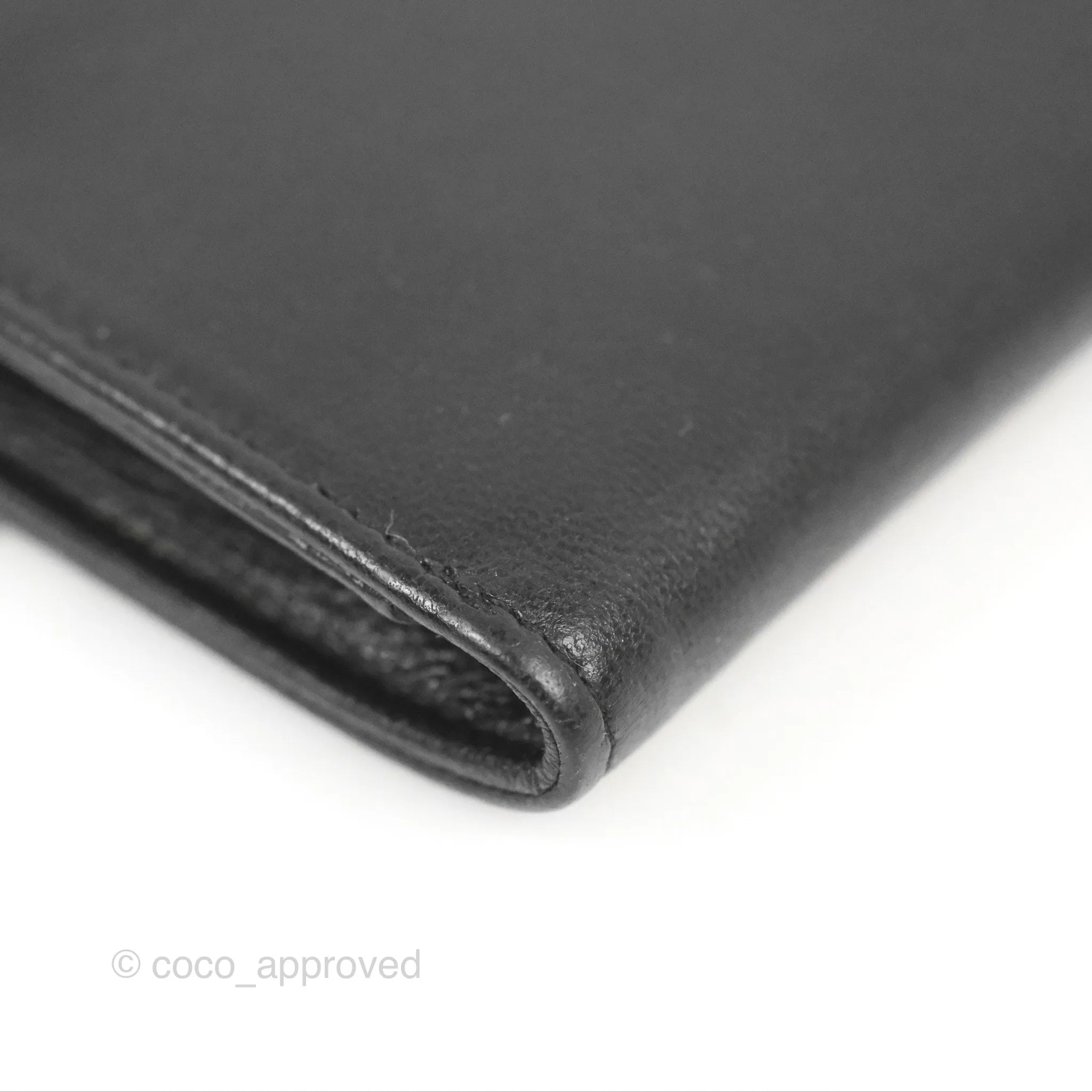 Saint Laurent Heart Flap Card Holder Wallet Black
