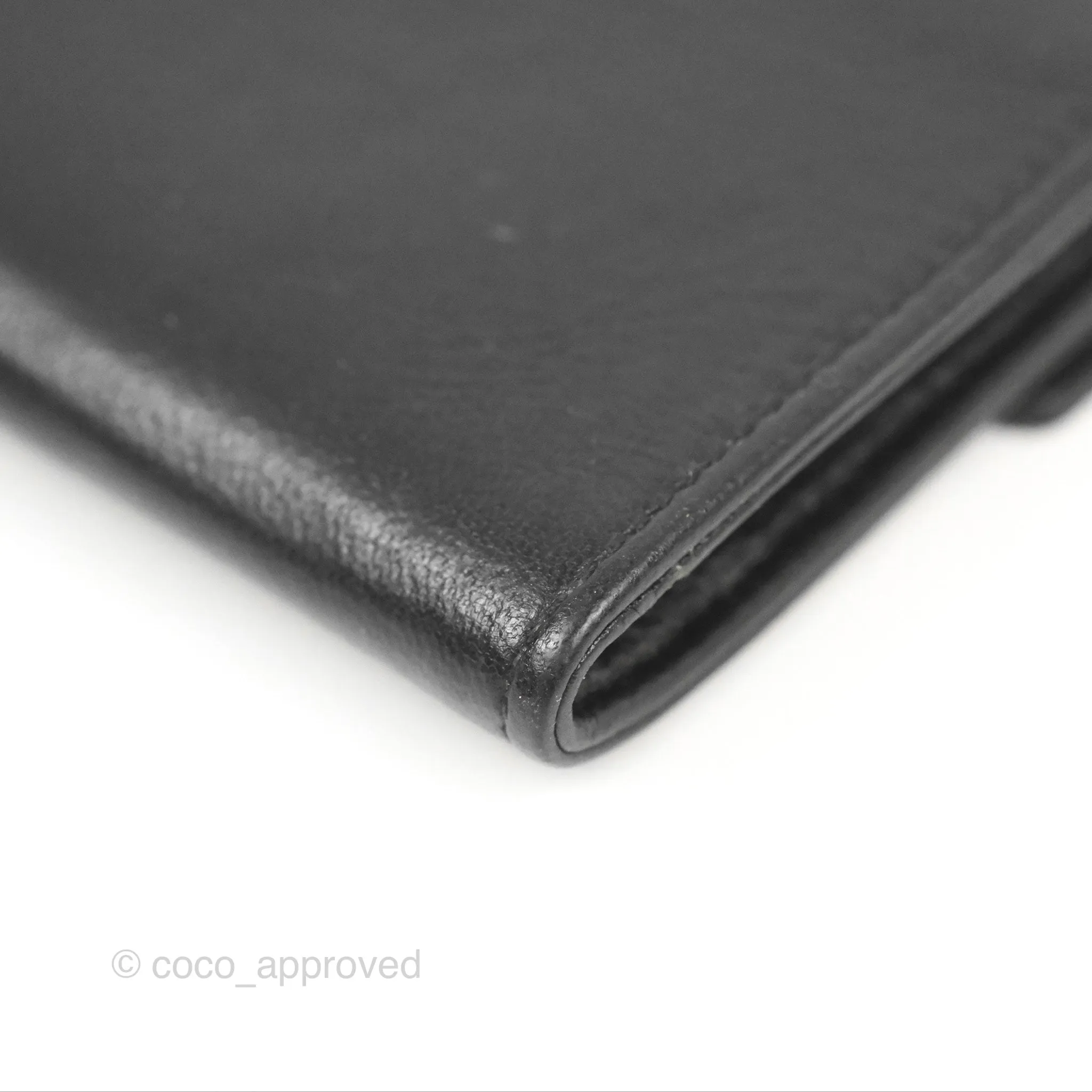 Saint Laurent Heart Flap Card Holder Wallet Black