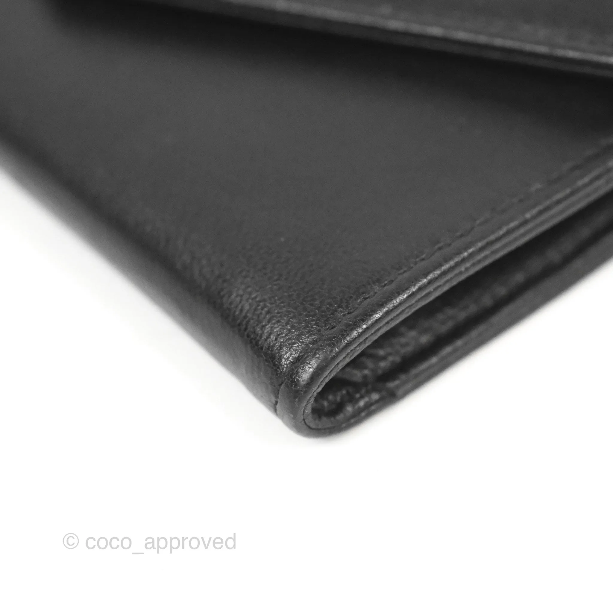Saint Laurent Heart Flap Card Holder Wallet Black