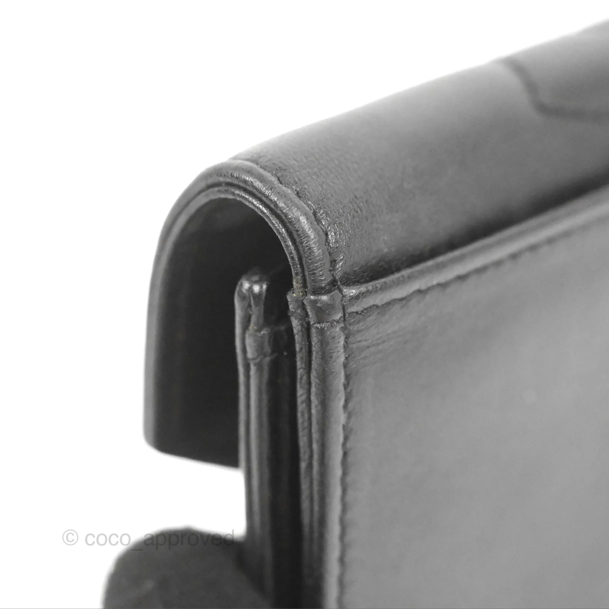 Saint Laurent Heart Flap Card Holder Wallet Black