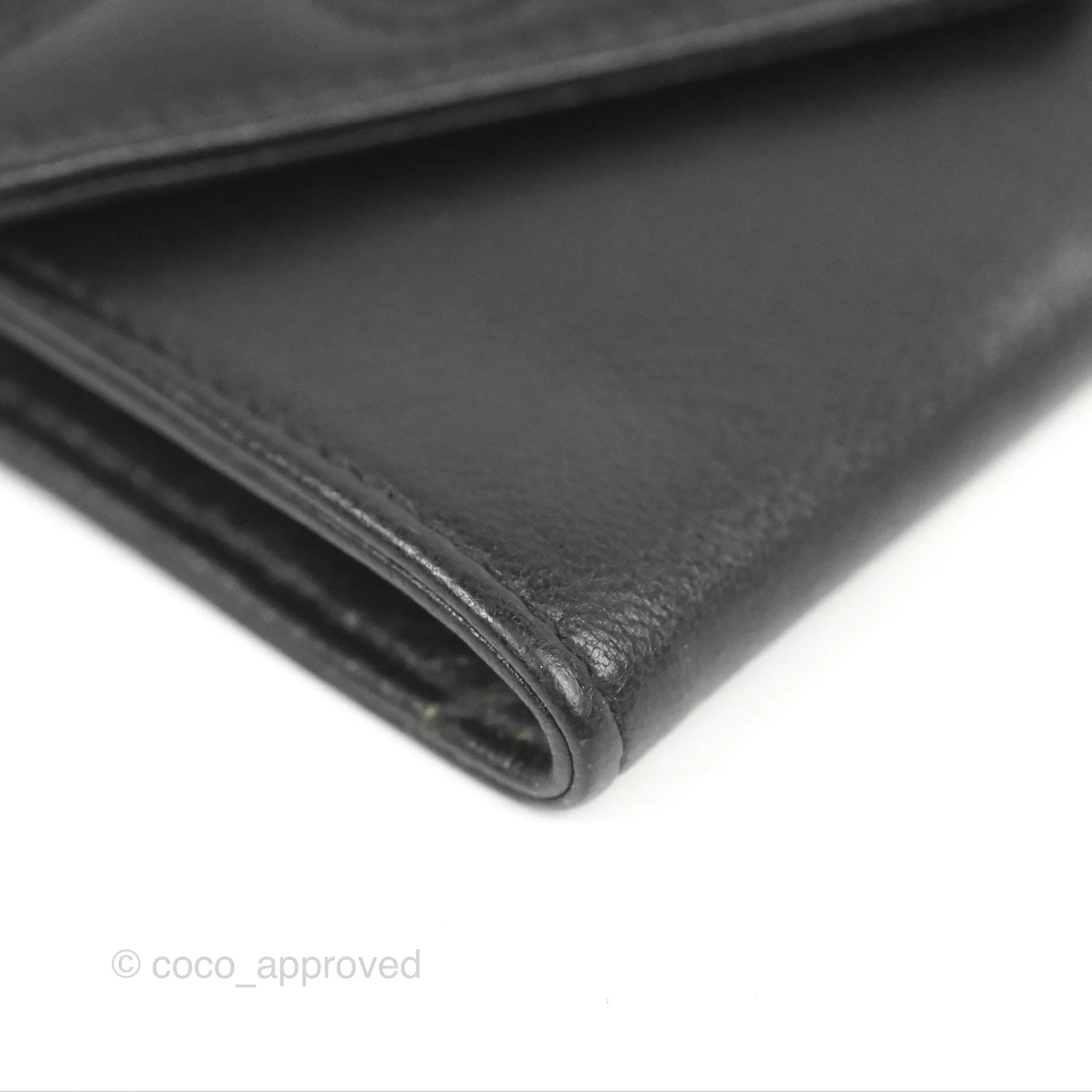 Saint Laurent Heart Flap Card Holder Wallet Black
