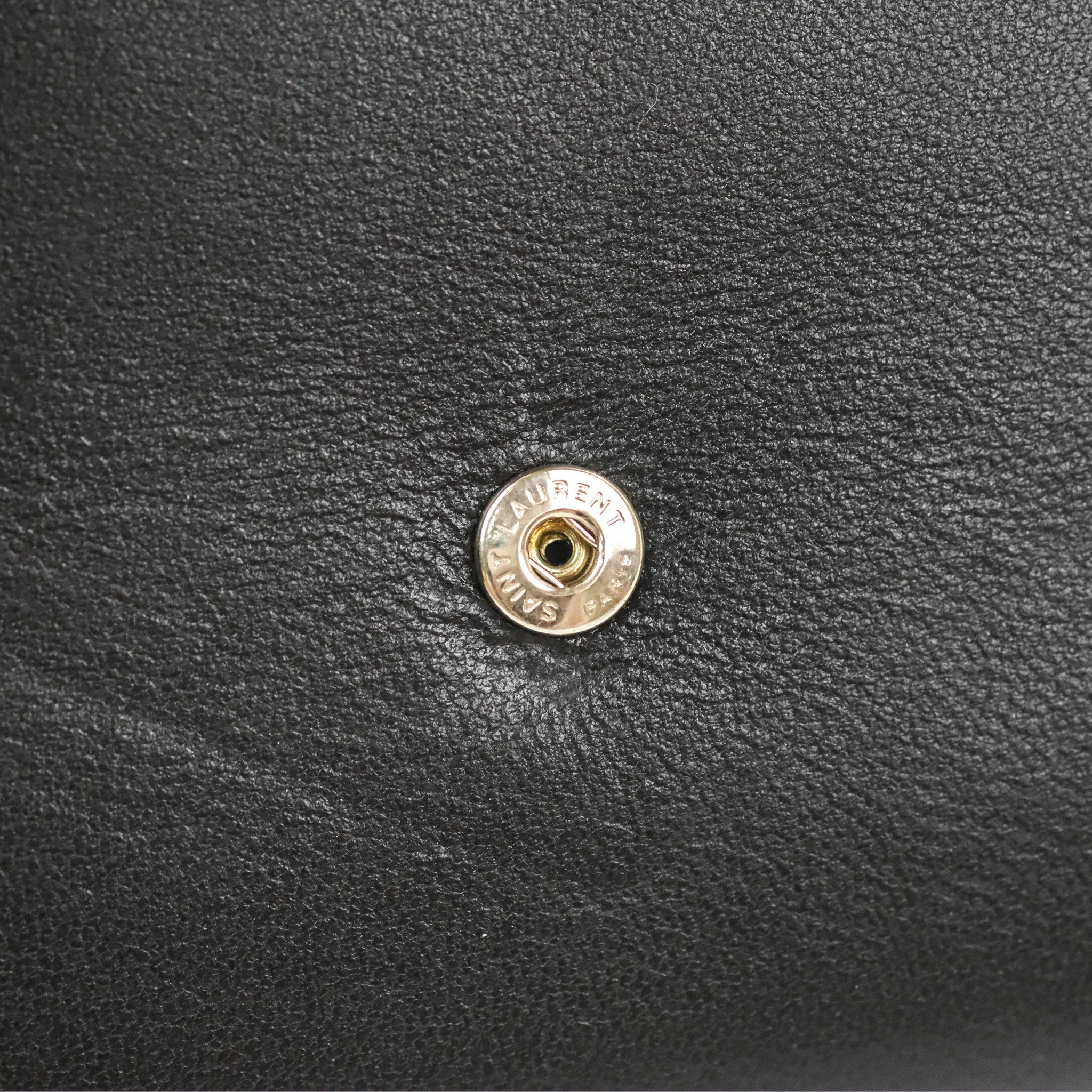 Saint Laurent Heart Flap Card Holder Wallet Black