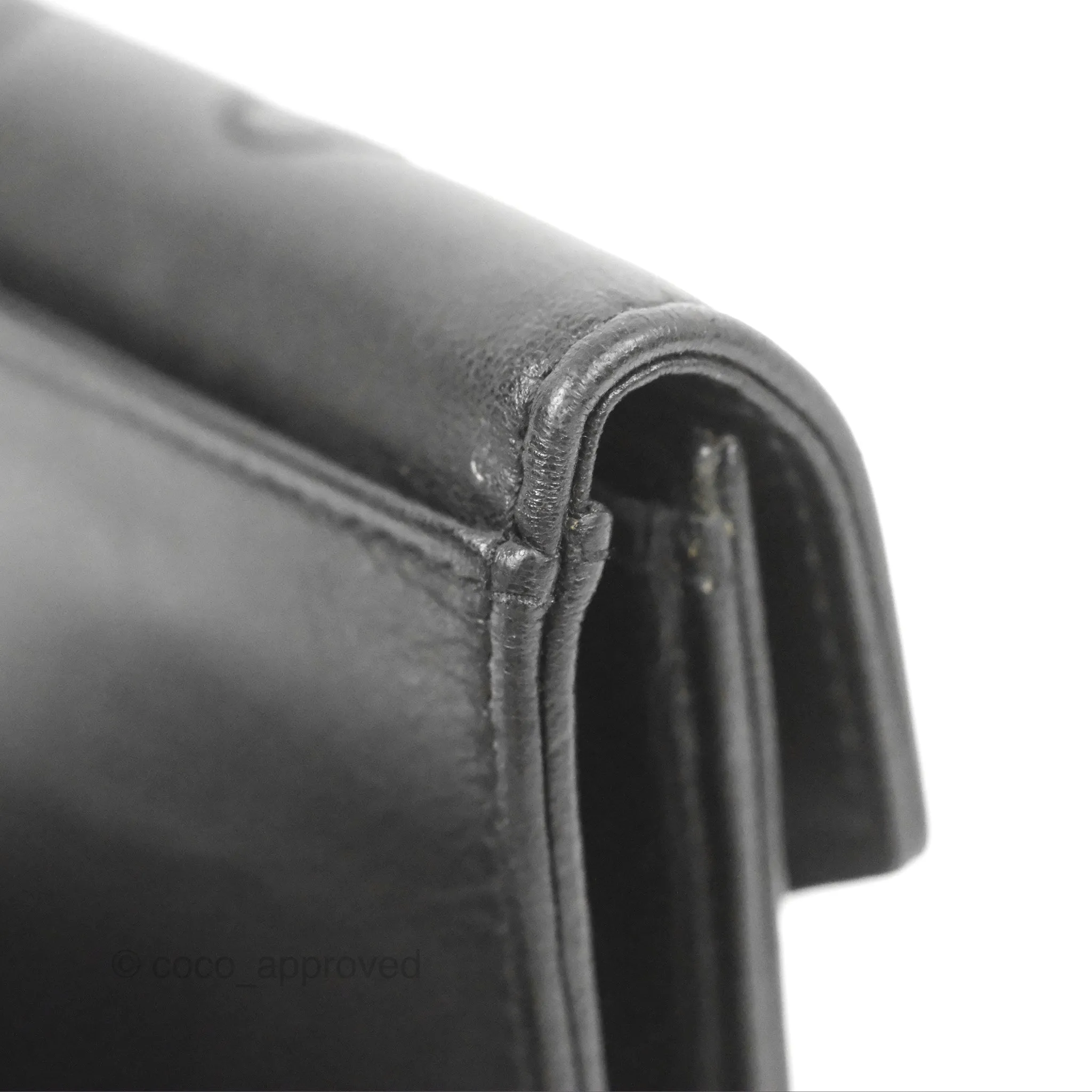 Saint Laurent Heart Flap Card Holder Wallet Black